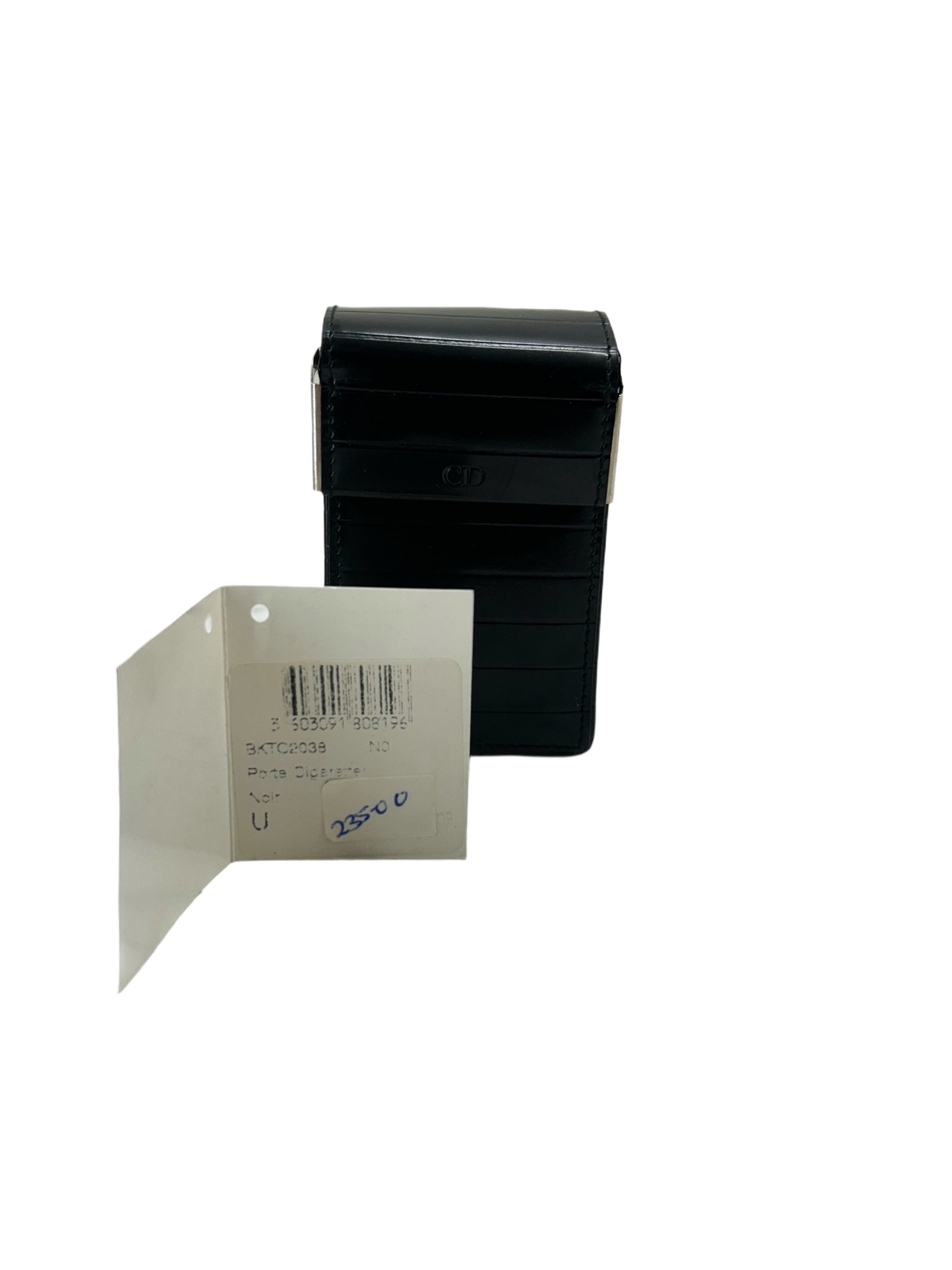 Dior Dior Homme Black Panelled Leather Cigarette Box