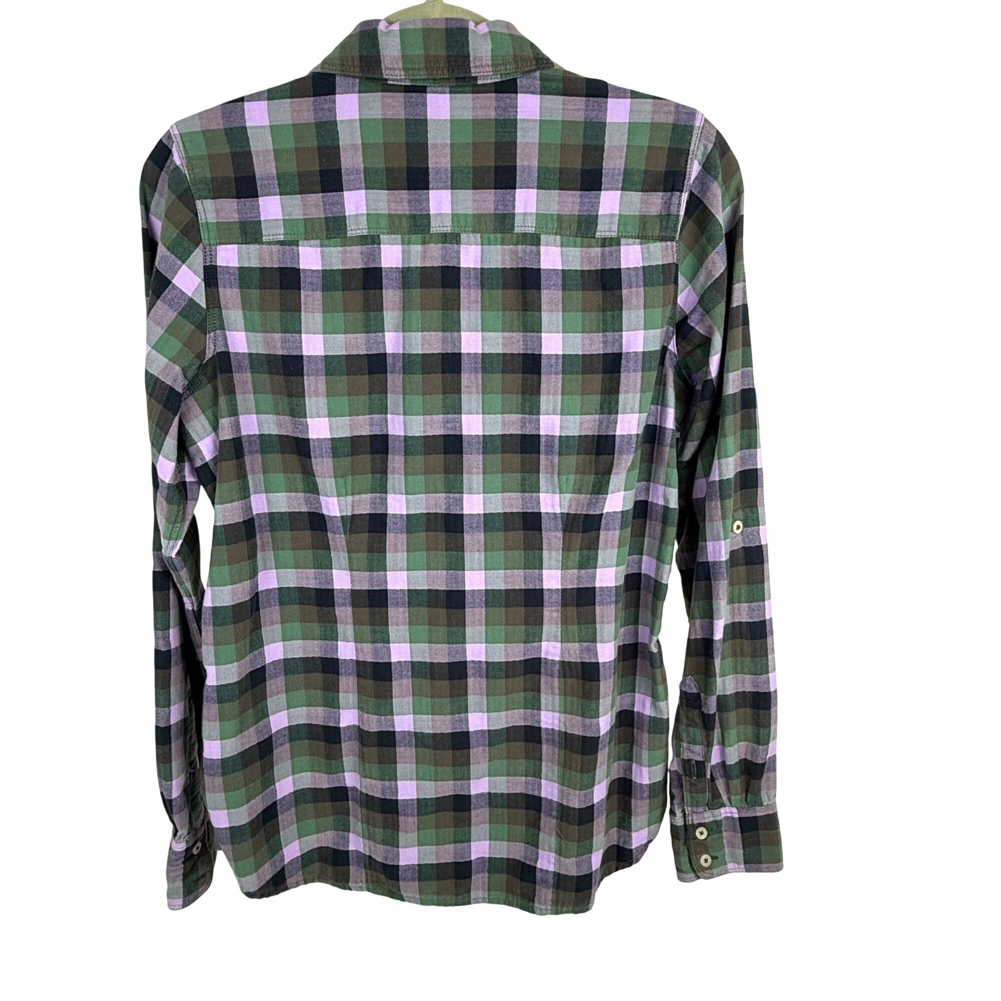 The North Face The North Face Women's Button-Front Shirt Green/Purple Plaid Size M / US 6-8 / IT 42-44 - 3 Thumbnail