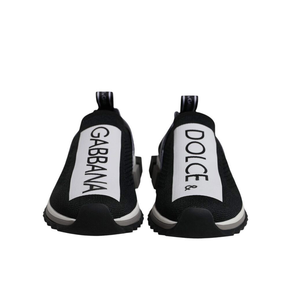 Dolce & Gabbana Dolce & Gabbana Black White Slip On Sorrento Sneakers Shoes Size US 7 / IT 37 - 2 Thumbnail