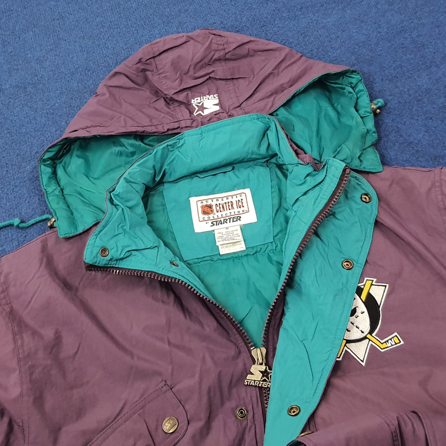 Starter Vintage Starter NHL Anaheim Ducks Team Hockey Jacket C245N19 Size US XL / EU 56 / 4 - 6 Thumbnail