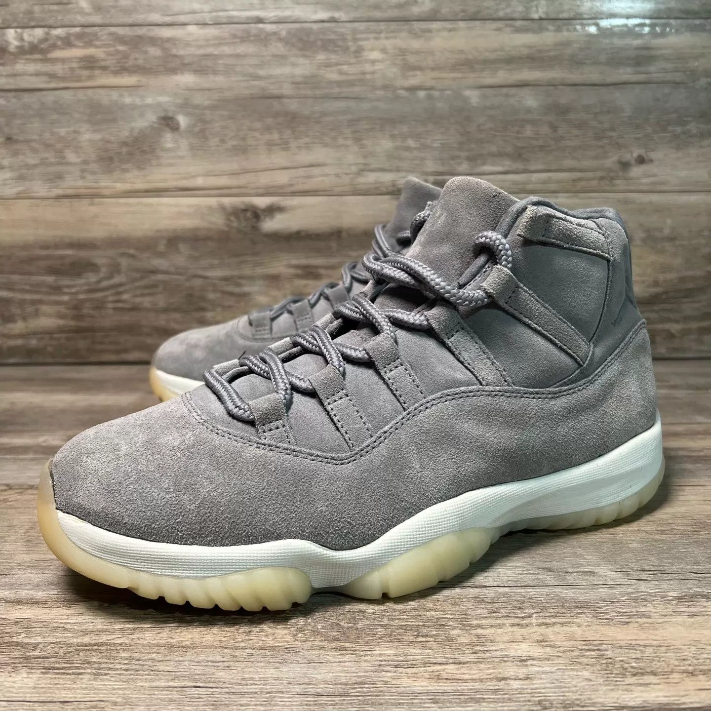 Nike Air Jordan 11 Premium Grey Suede White/Grey 44 Size US 10 / EU 43 - 1 Thumbnail