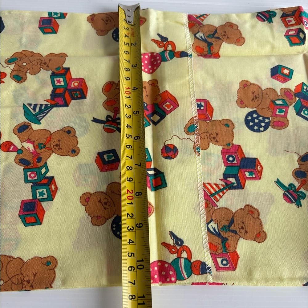 Designer Vintage 90s Baby’s yellow Pillowcase by Emval Creations Size ONE SIZE - 6 Thumbnail