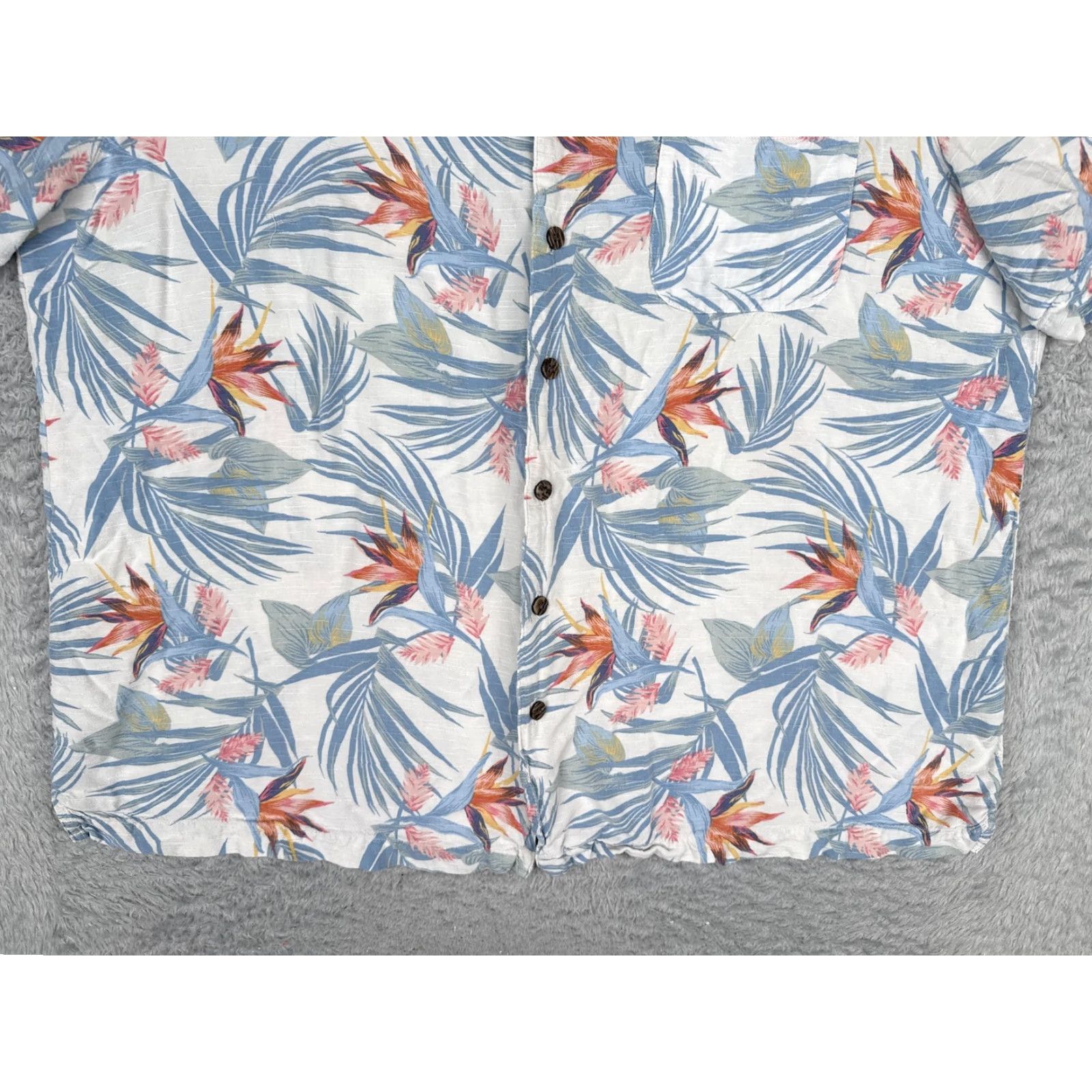 George George Shirt Mens 2XL Multicolor Short Sleeve Hawaiian Floral Tropical Button Up Size US XXL / EU 58 / 5 - 5 Thumbnail