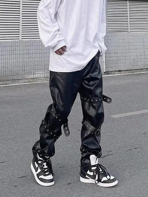 Japanese Brand New Funky Cool Black Tactical Pants Techwear Size US 29 - 1 Thumbnail