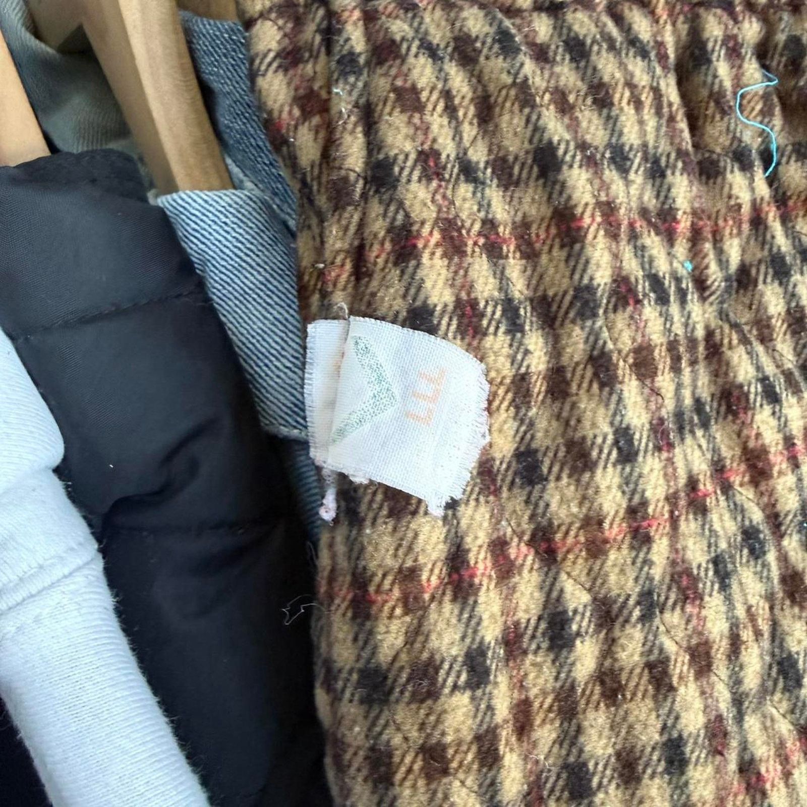 Other Vintage 70s or 80s Chinese Plaid Thick Pants, Super Unique Size US 28 / EU 44 - 4 Thumbnail