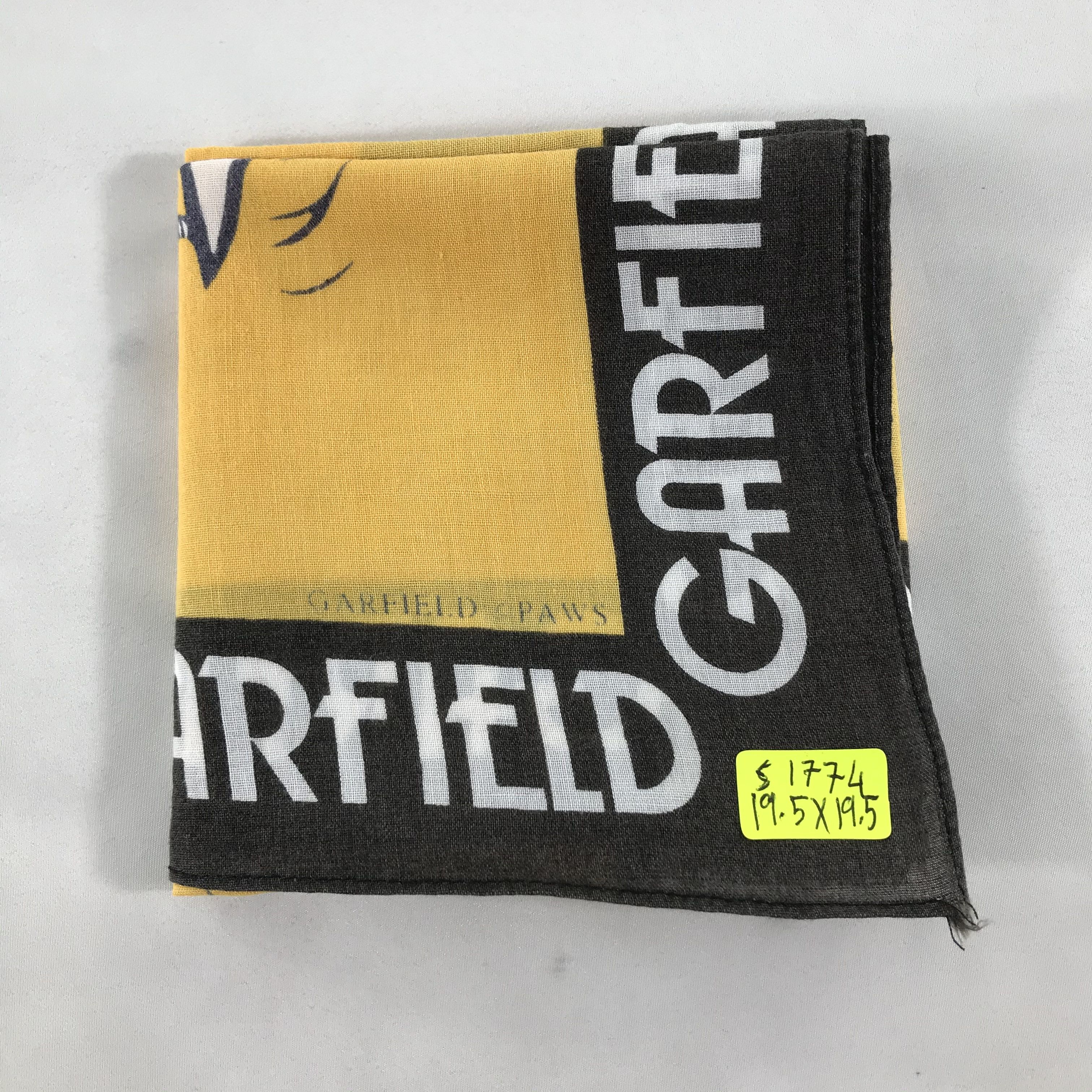 Vintage Garfield Bandana / Handkerchief / Neckerchief -S1774