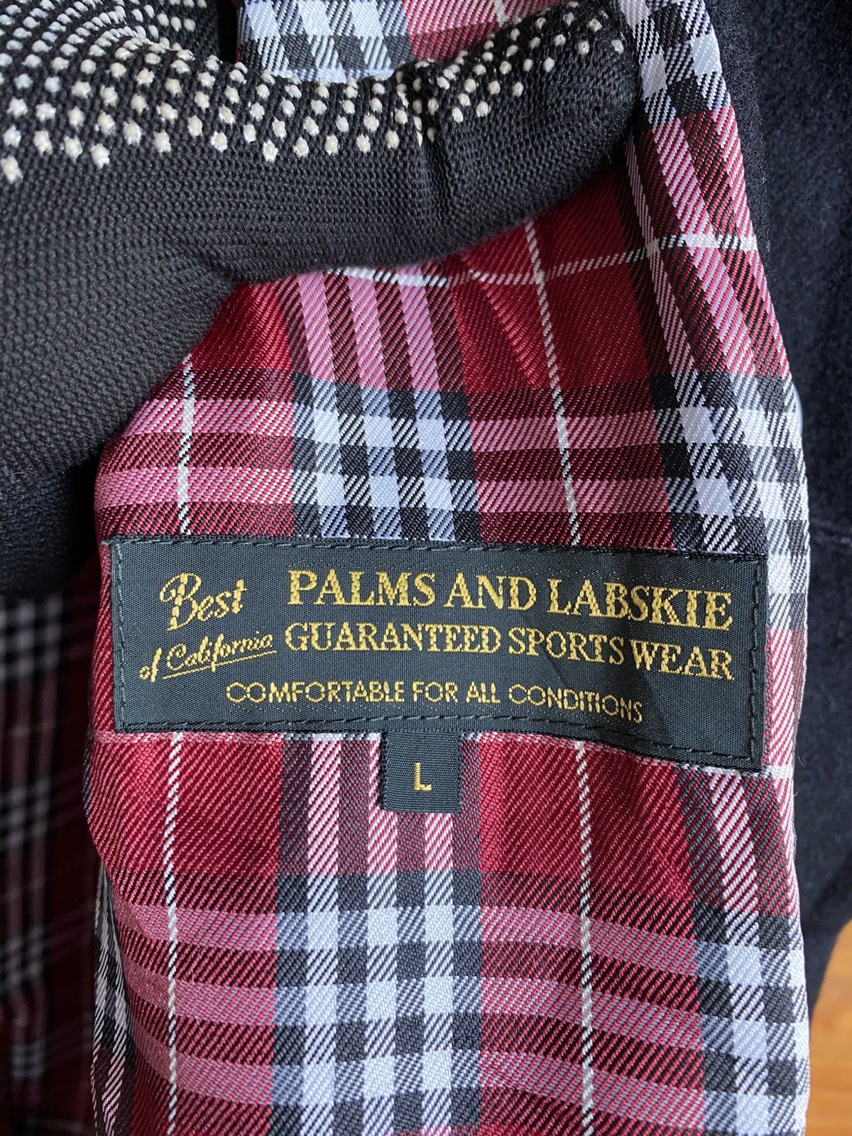 Japanese Brand Vintage Palms and Labske Black Wool Peacoat Plaid Lining Size US M / EU 48-50 / 2 - 15 Thumbnail