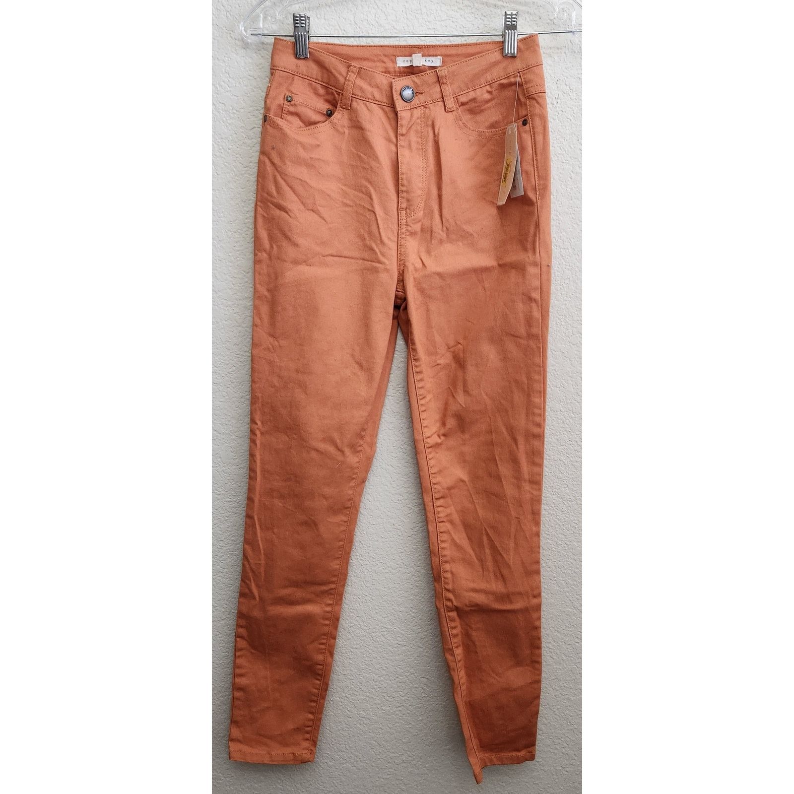 Other Copper Key Burnt Orange Skinny Jeans 1 Juniors NWTS Size 26" / US 2 / IT 38 - 1 Thumbnail