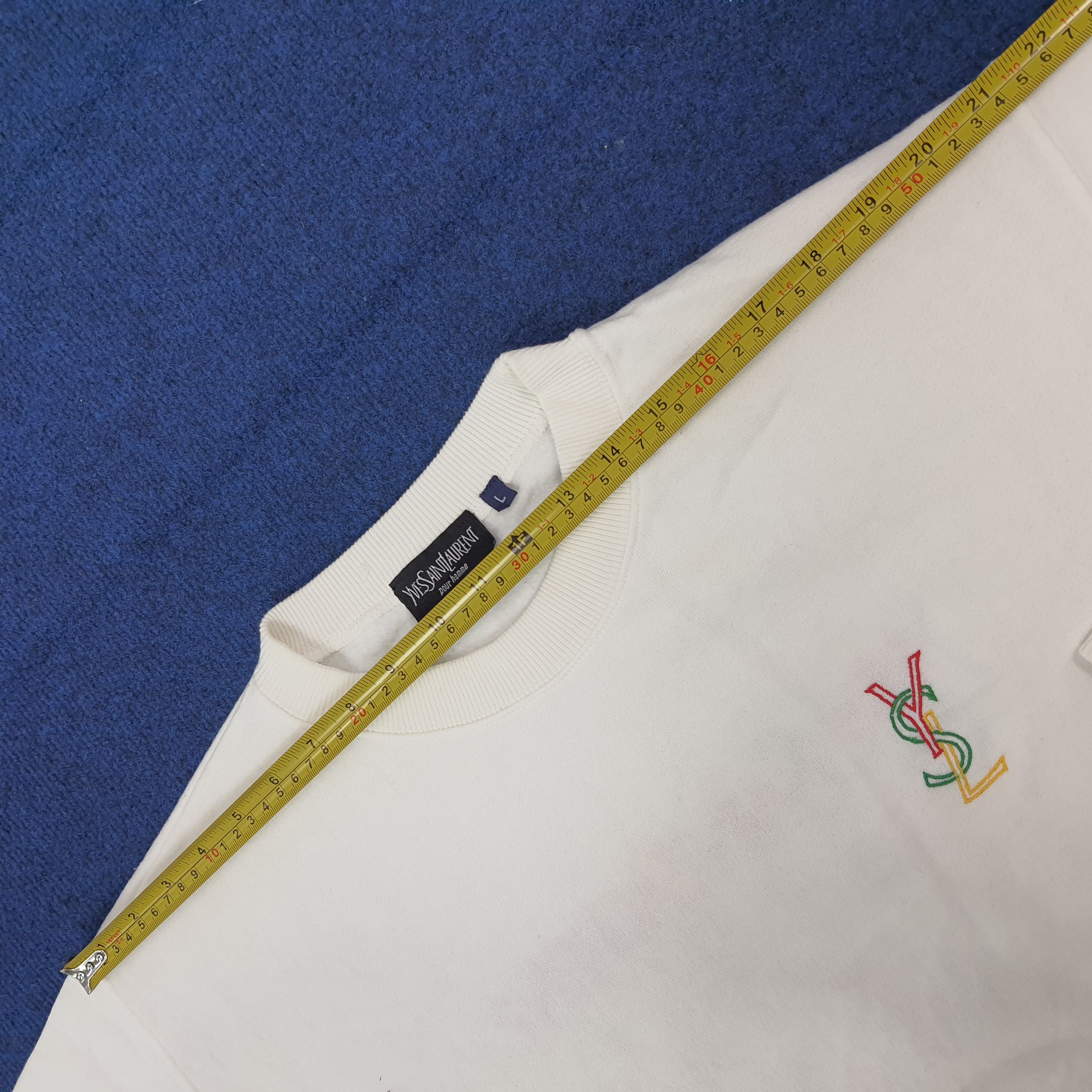 Yves Saint Laurent Vintage YSL Yves Saint Laurent Embroidery Sweatshirt C275N23 Size US L / EU 52-54 / 3 - 12 Thumbnail