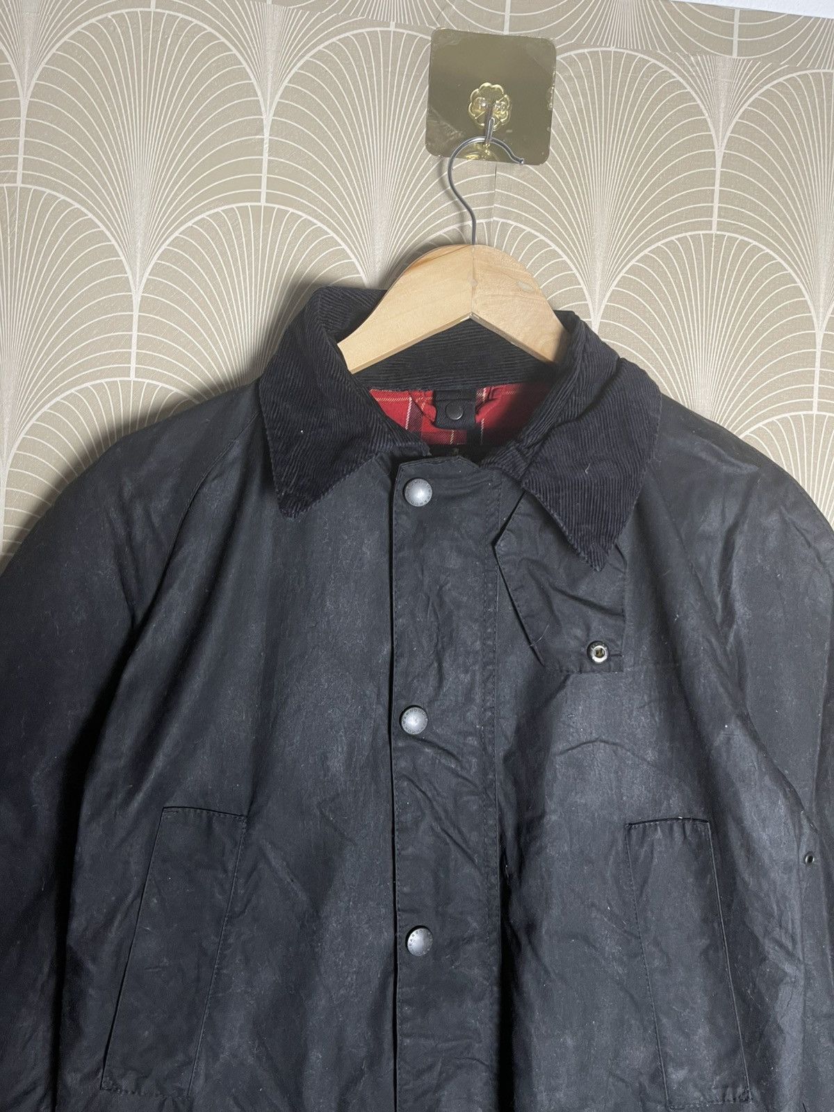 Barbour VINTAGE BARBOUR ASHBY WAXED JACKET TARTAN LINEN RARE Size US XS / EU 42 / 0 - 7 Thumbnail