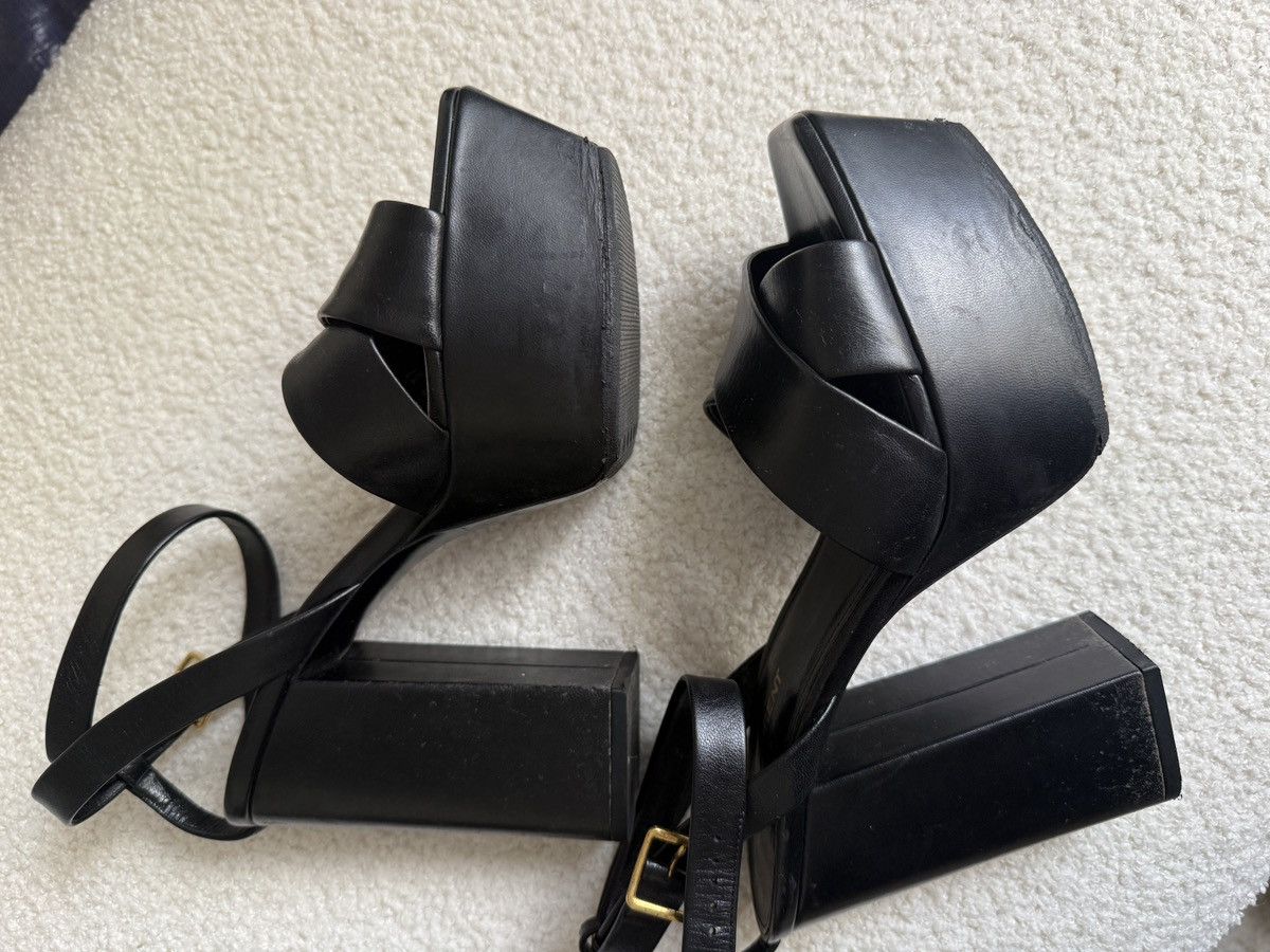 Yves Saint Laurent YSL Platform Block Heel Sandals Size US 7 / IT 37 - 4 Thumbnail