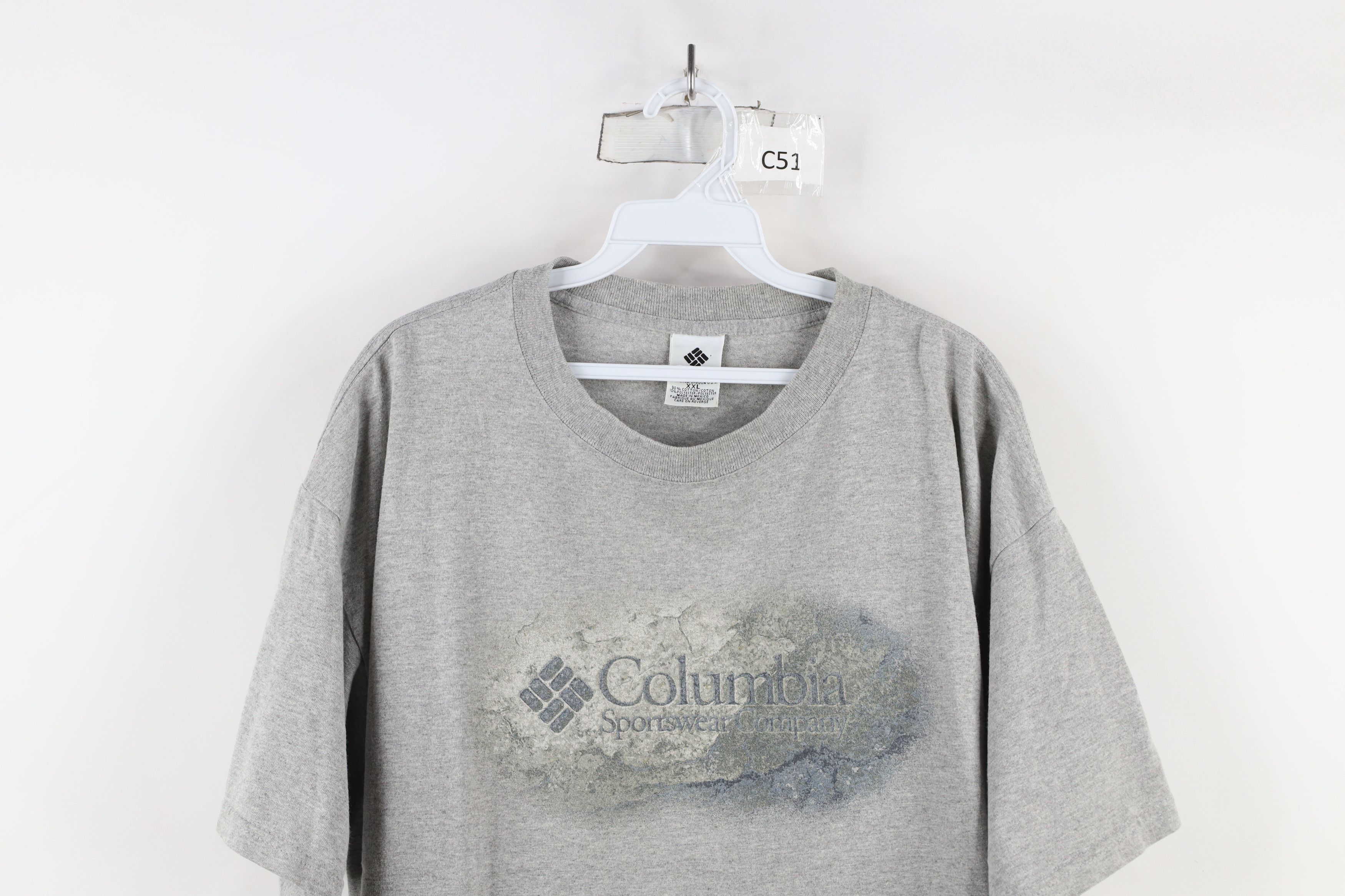 Columbia × Vintage Vintage 90s Columbia Spell Rock Short Sleeve T-Shirt Gray Size US XXL / EU 58 / 5 - 2 Thumbnail