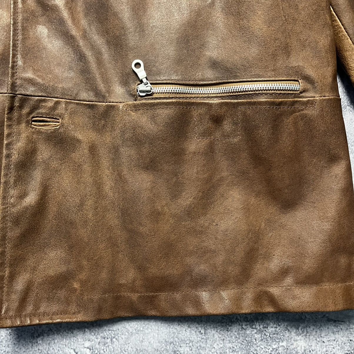 Genuine Leather Vintage Vera Pelle Leather Jacket Italian Y2K Size US XXL / EU 58 / 5 - 8 Thumbnail