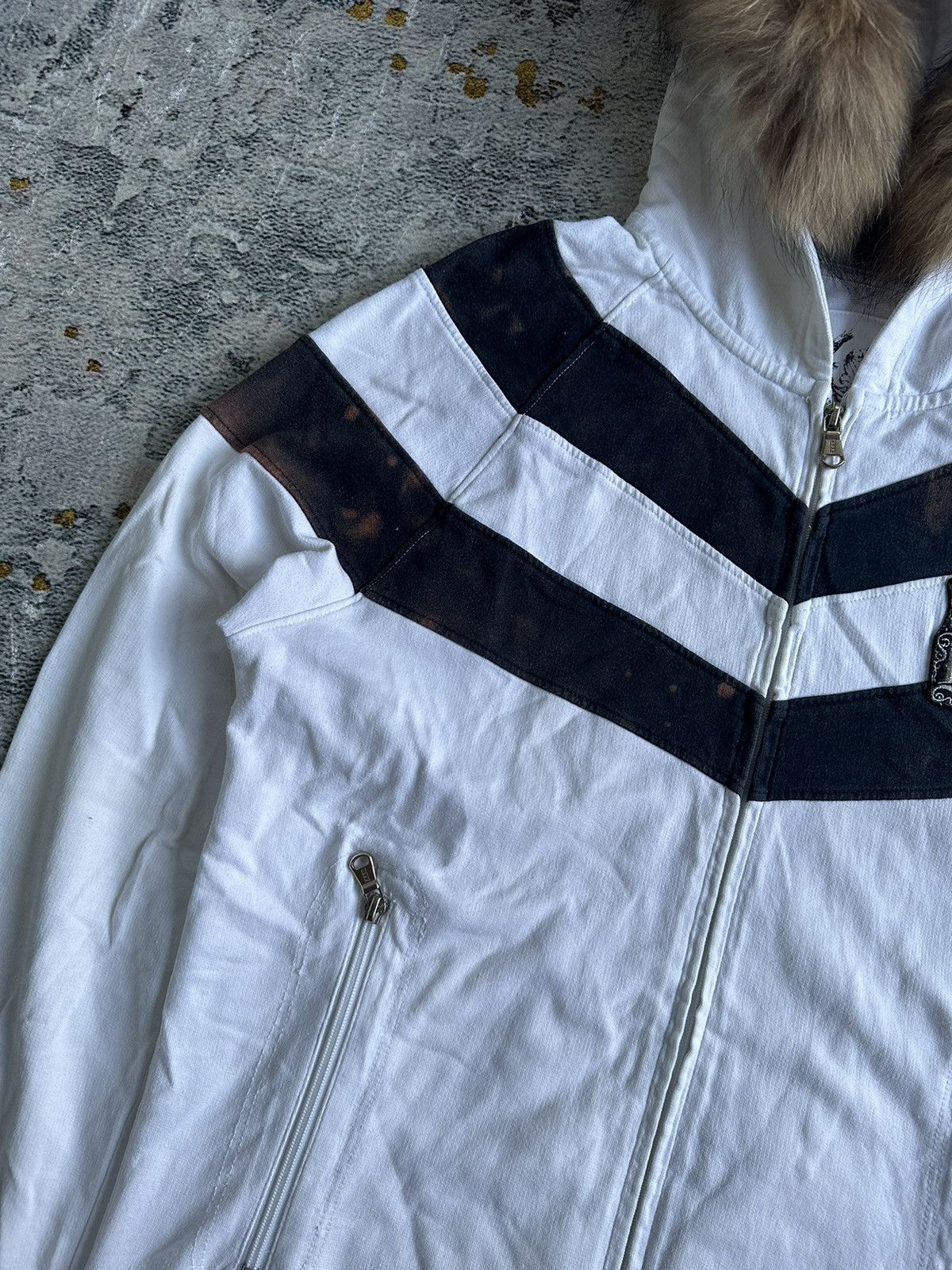 20471120 TRASHED DOHC FUR ZIPHOODIE IFSIXWASNINE LGB STYLE Size US M / EU 48-50 / 2 - 3 Thumbnail