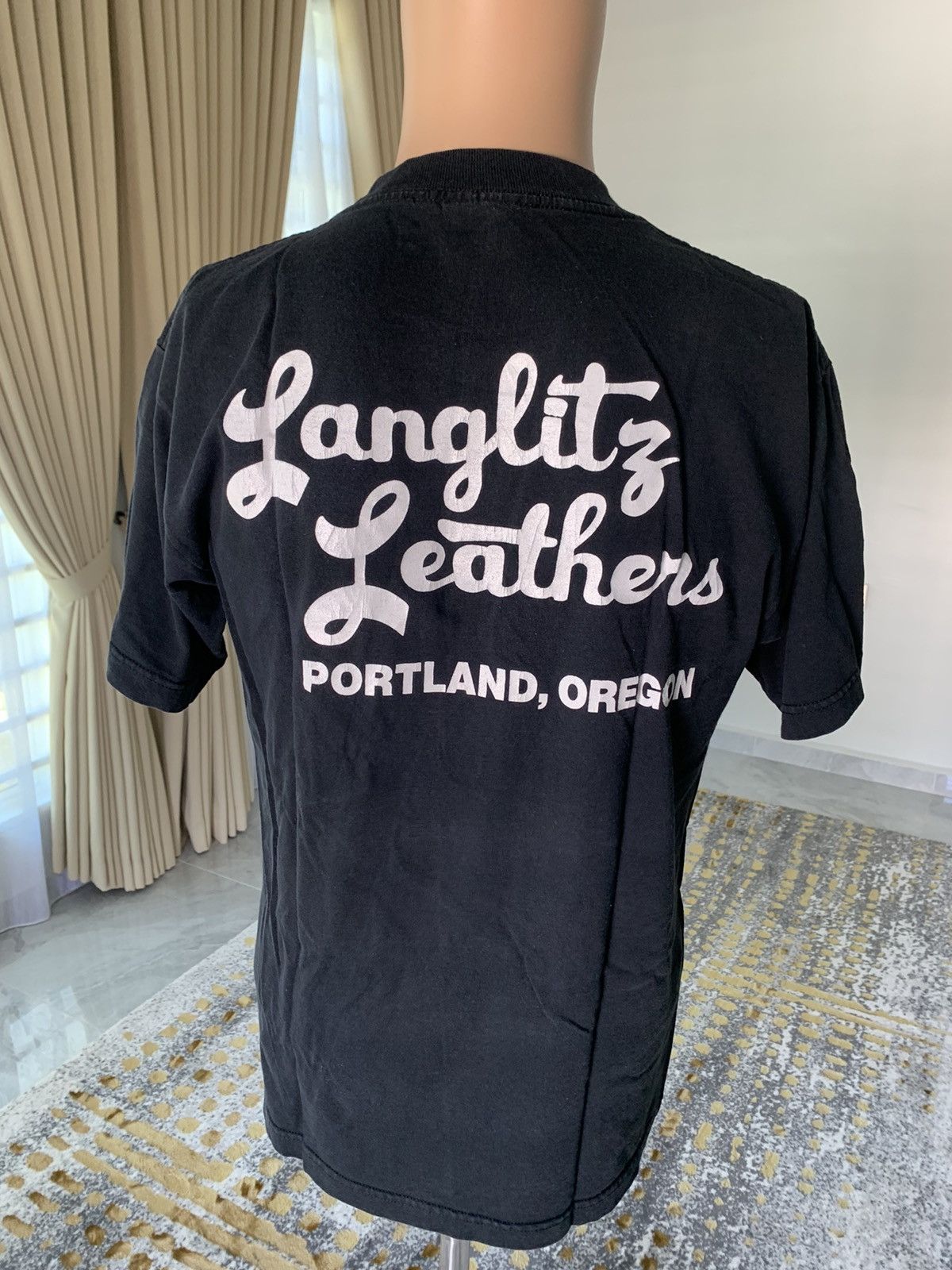 Japanese Brand × Vanson Leathers × Vintage Vintage Langlitz Leathers Portland Oregon t shirts Size US M / EU 48-50 / 2 - 5 Thumbnail