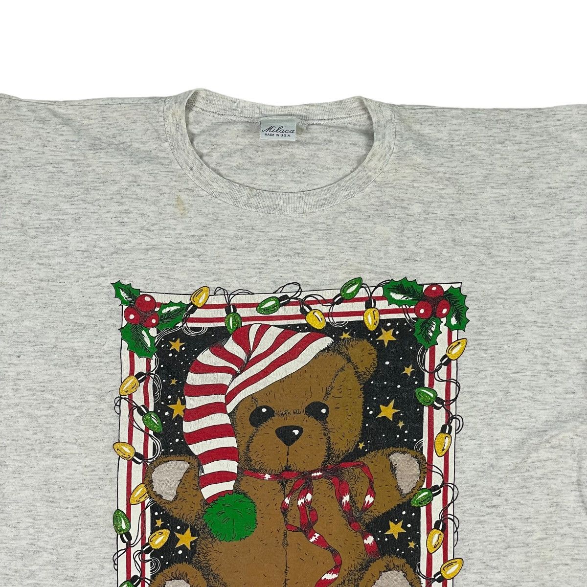 Vintage Vintage Milaca Christmas Teddy Bear Tee Size US L / EU 52-54 / 3 - 3 Thumbnail