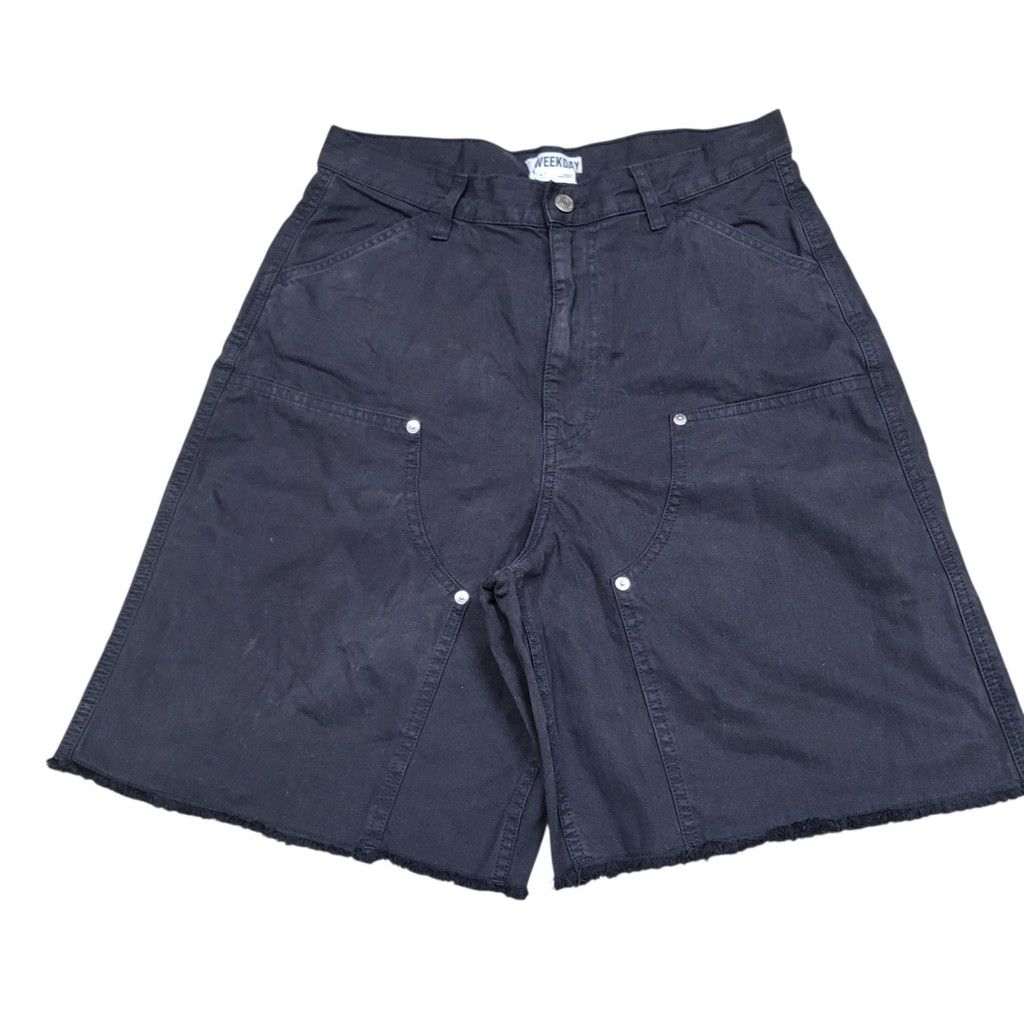 Weekday Weekday Longline Suiting Black Fray Loose Fitting Shorts 33 Size 38" / US 16 / IT 52 - 3 Thumbnail