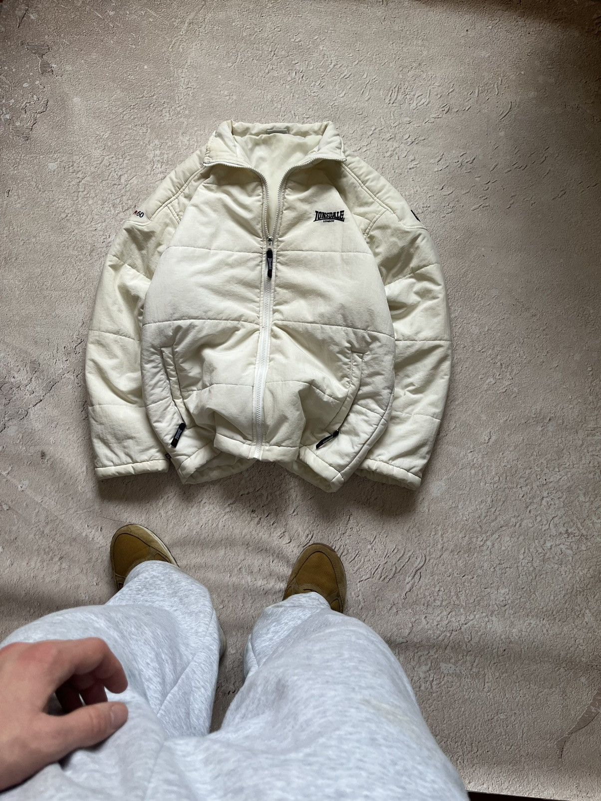 Lonsdale Lonsdale London Puffer Jacket – Cream White Size US L / EU 52-54 / 3 - 1 Thumbnail