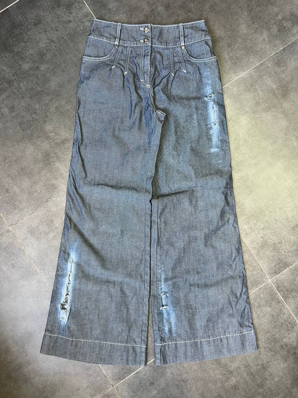 Dolce & Gabbana Dolce&Gabbana Vintage Flare Faded Jeans Size 28" / US 6 / IT 42 - 4 Thumbnail