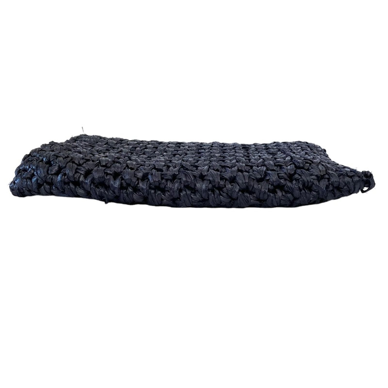 Vintage Rodo Italy Vintage Navy Blue Woven Straw Envelope Clutch Bag Size ONE SIZE - 10 Thumbnail
