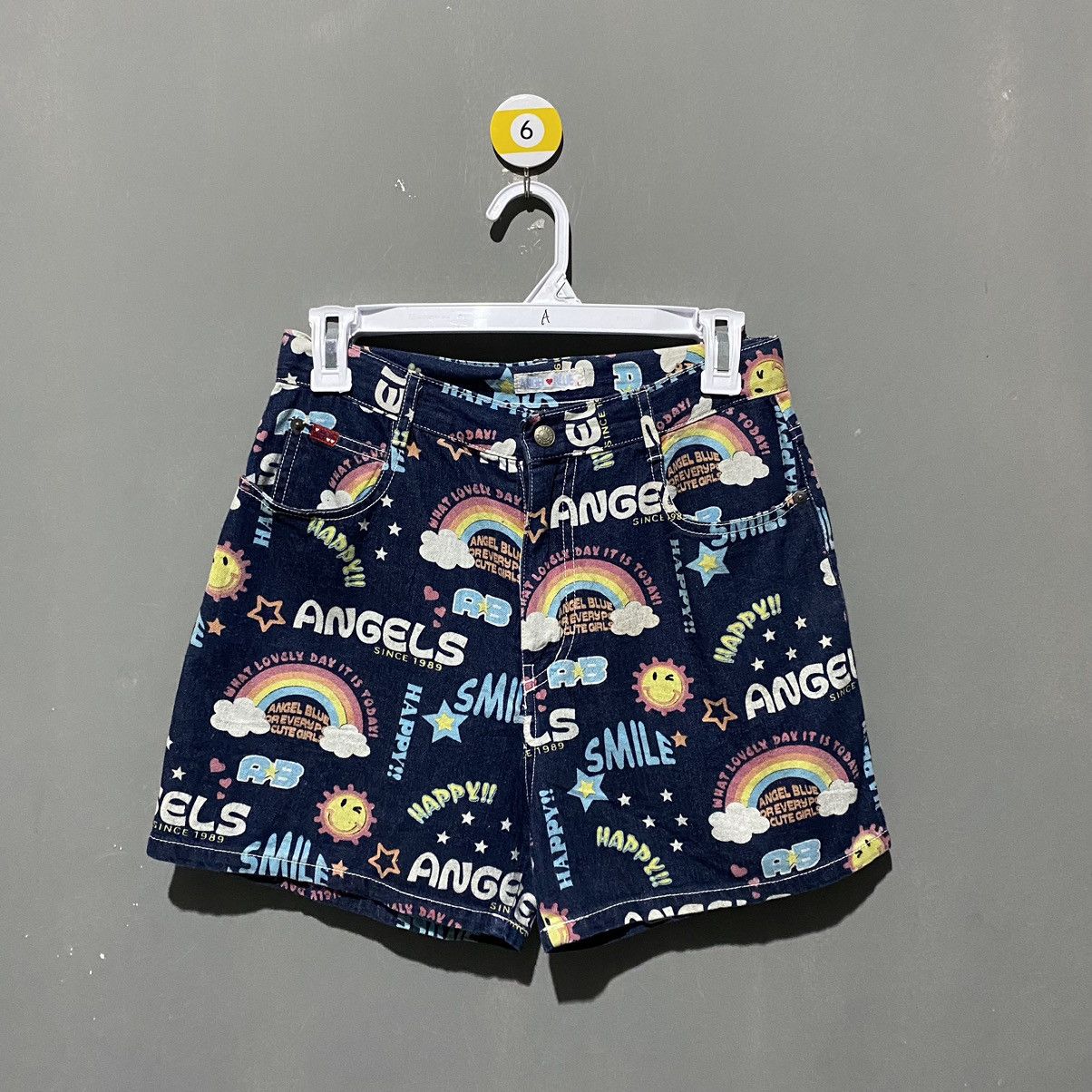 Angel Blue × If Six Was Nine × Le Grande Bleu (L.G.B.) Angel Blue Short Jeans Pants Full Print Size 27" / US 4 / IT 40 - 1 Thumbnail