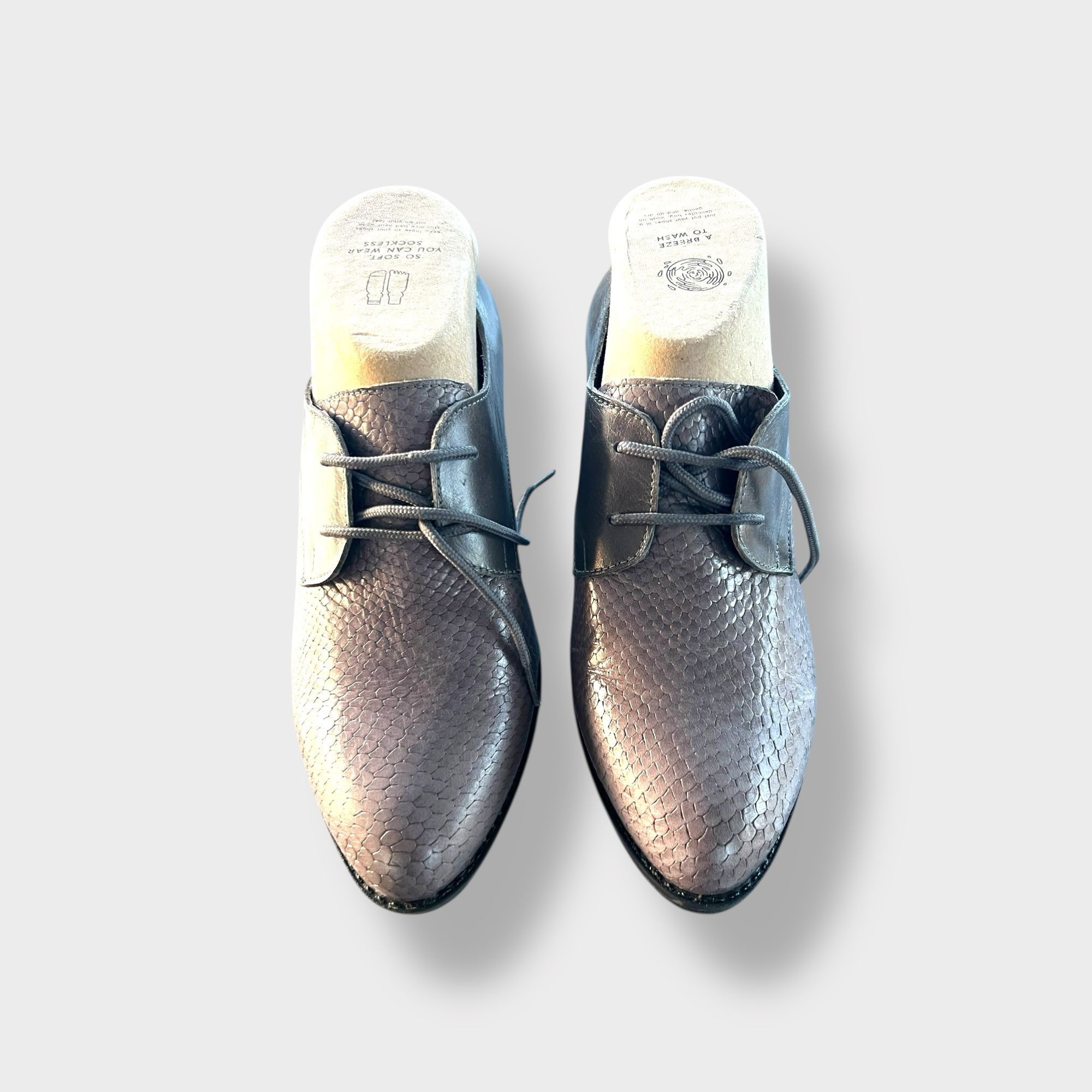 Dansko Womens Lace-Up Oxford Shoes With Faux Snakeskin Pattern & Fa Size US 7.5 / IT 37.5 - 3 Thumbnail