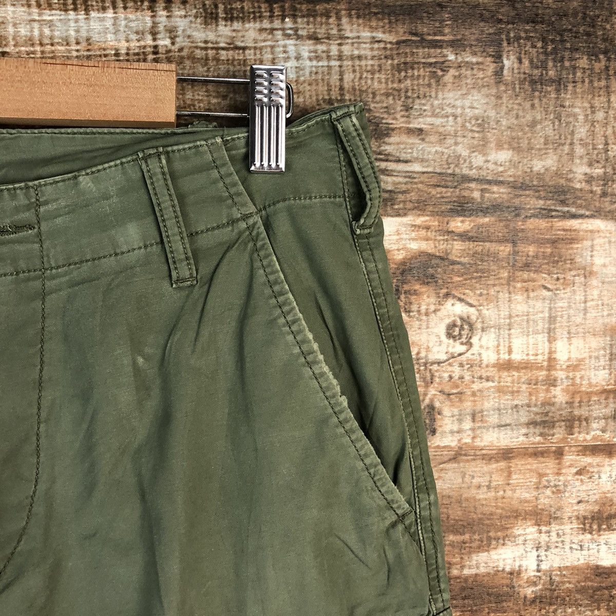 Japanese Brand DLL Uniqlo Green utility Cargo Multipocket Pants #C217 Size US 28 / EU 44 - 8 Thumbnail