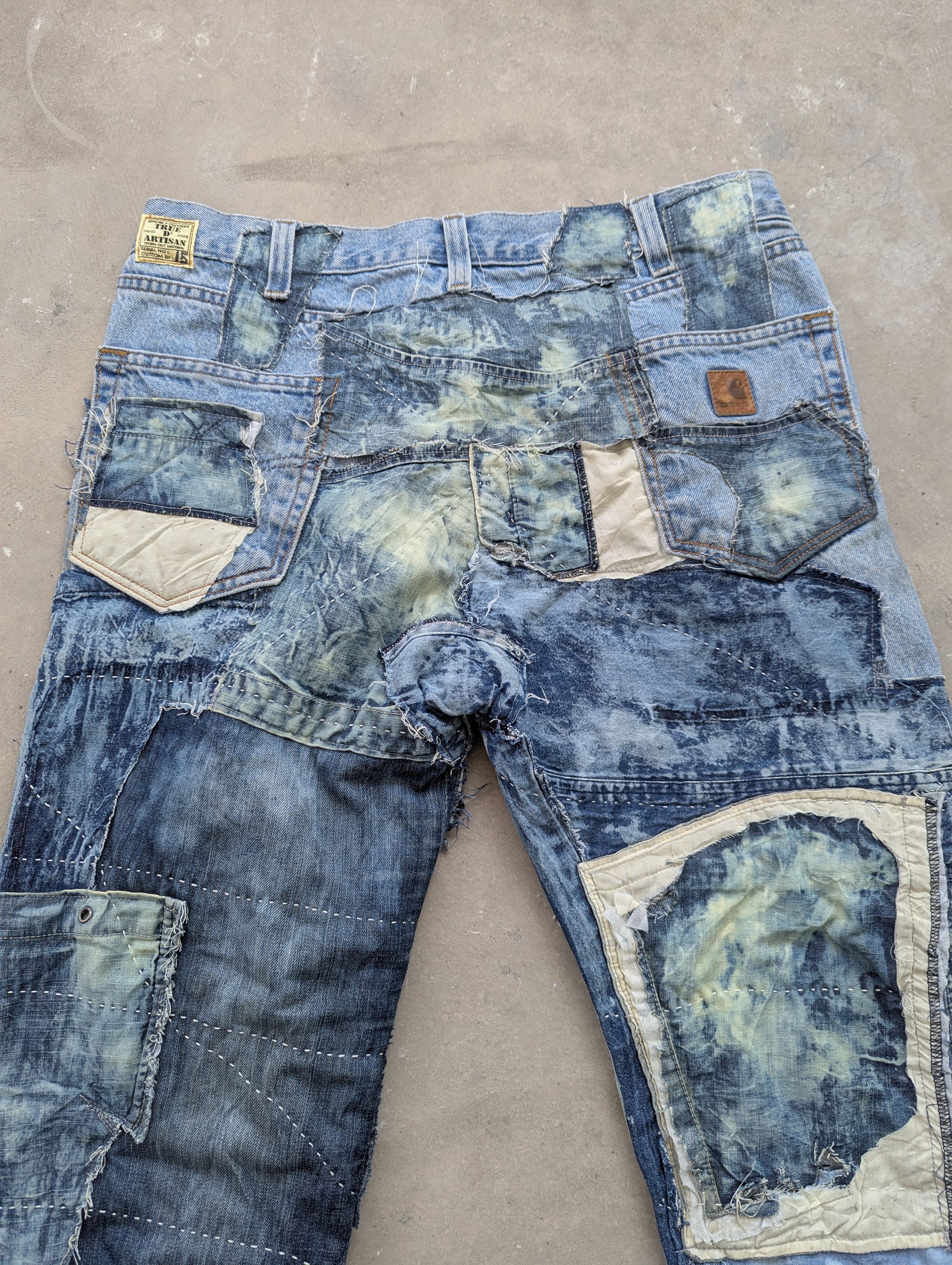 Carhartt × Vintage TODAY OFFER 💥 1/1 Carhartt Reconstructed Denim Sashiko Boro Size US 36 / EU 52 - 18 Thumbnail