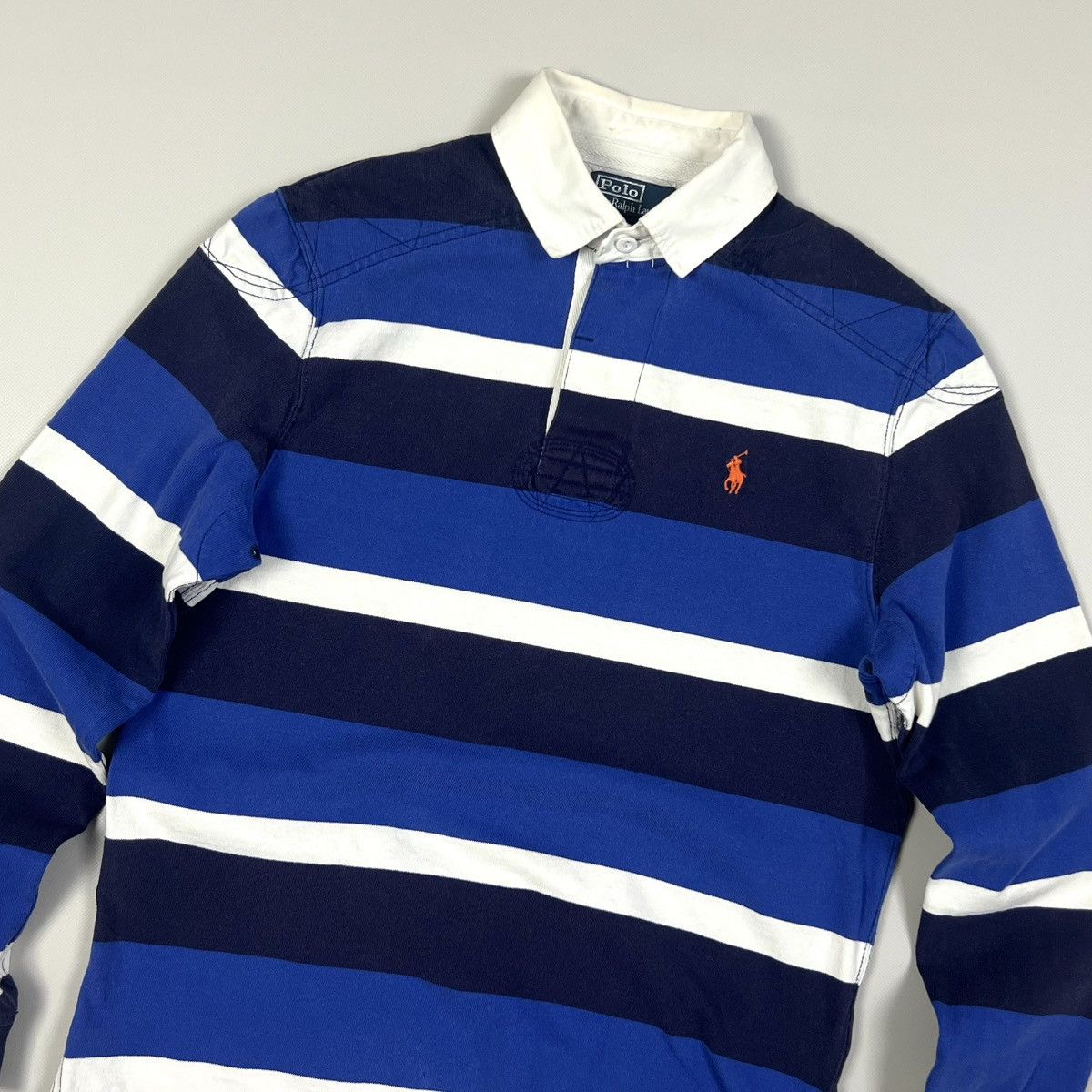 Polo Ralph Lauren × Rugby Ralph Lauren × Vintage Vintage Polo Ralph Lauren Striped Rugby Shirt Size S Size US S / EU 44-46 / 1 - 2 Thumbnail