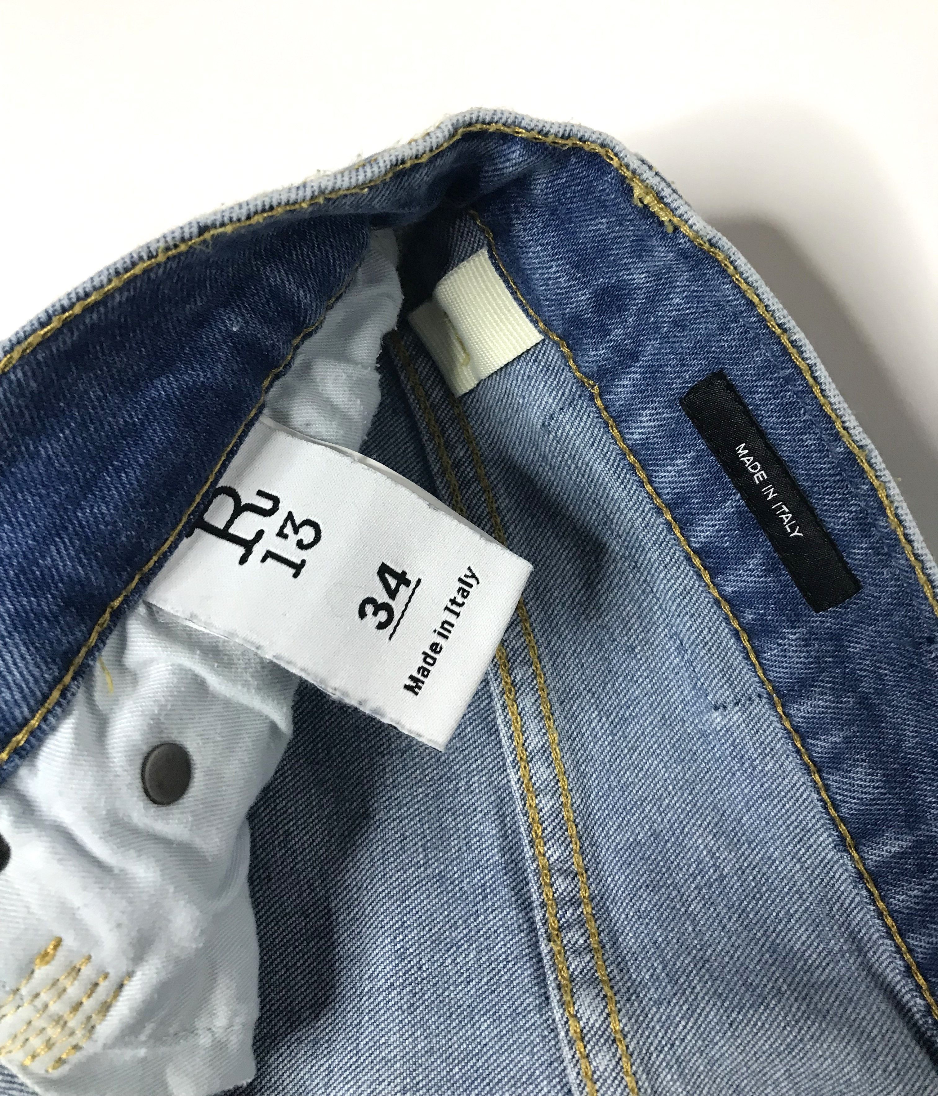 R13 R13 Skate Denim Jeans Mens Sz 34 Size US 34 / EU 50 - 9 Thumbnail