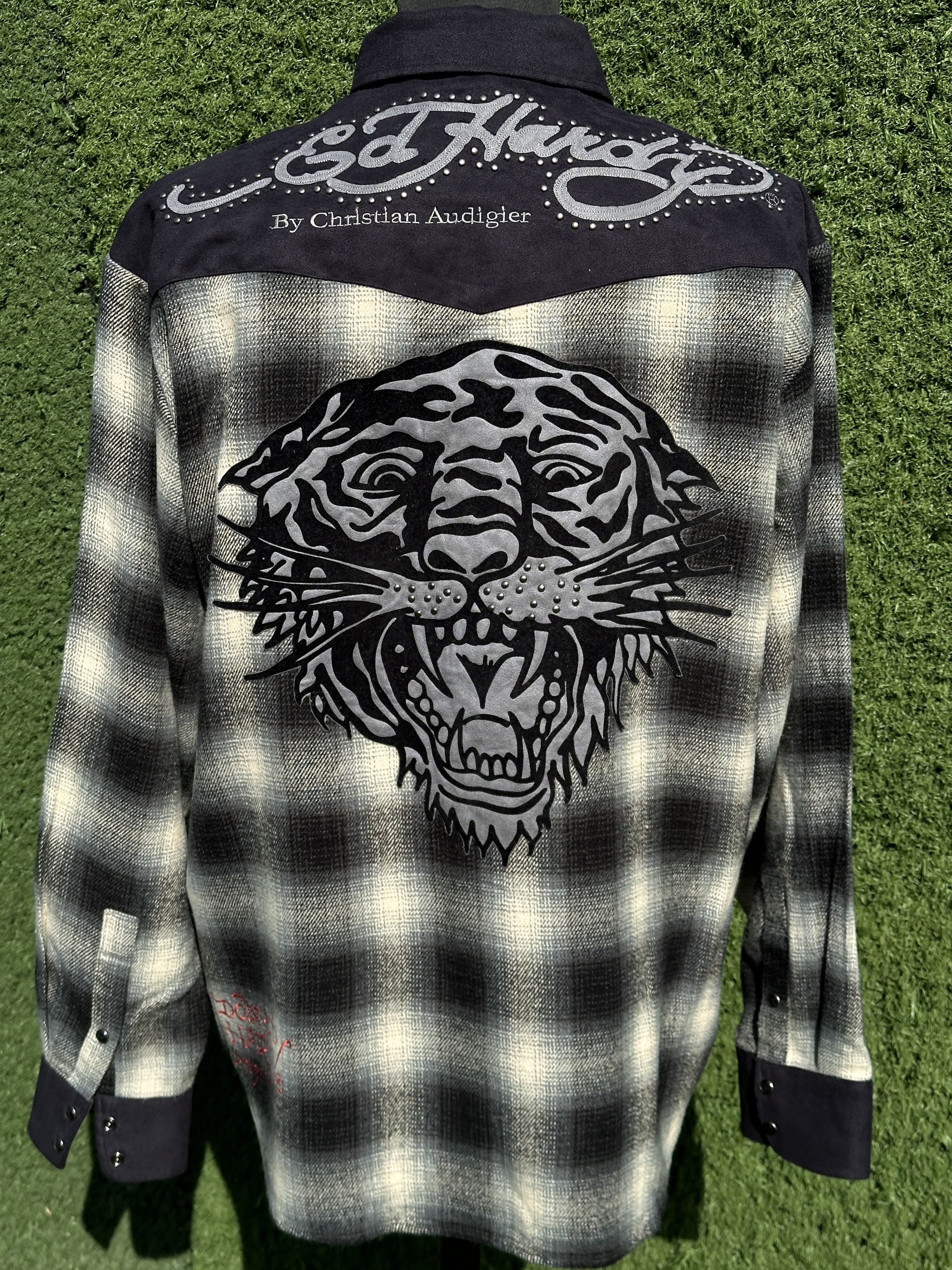 Ed Hardy Ed Hardy Western Flannel Jacket XXL Tiger Christian Audigier Size US XXL / EU 58 / 5 - 1 Thumbnail