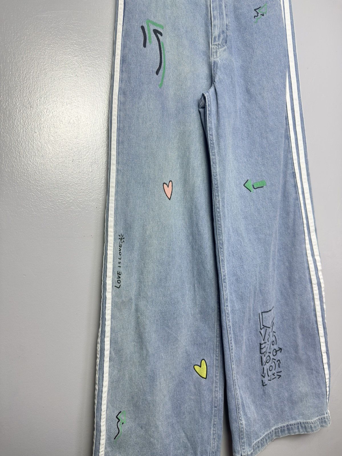 Adidas Adidas x Fiorucci Denim Track Pants Size 27" / US 4 / IT 40 - 2 Thumbnail