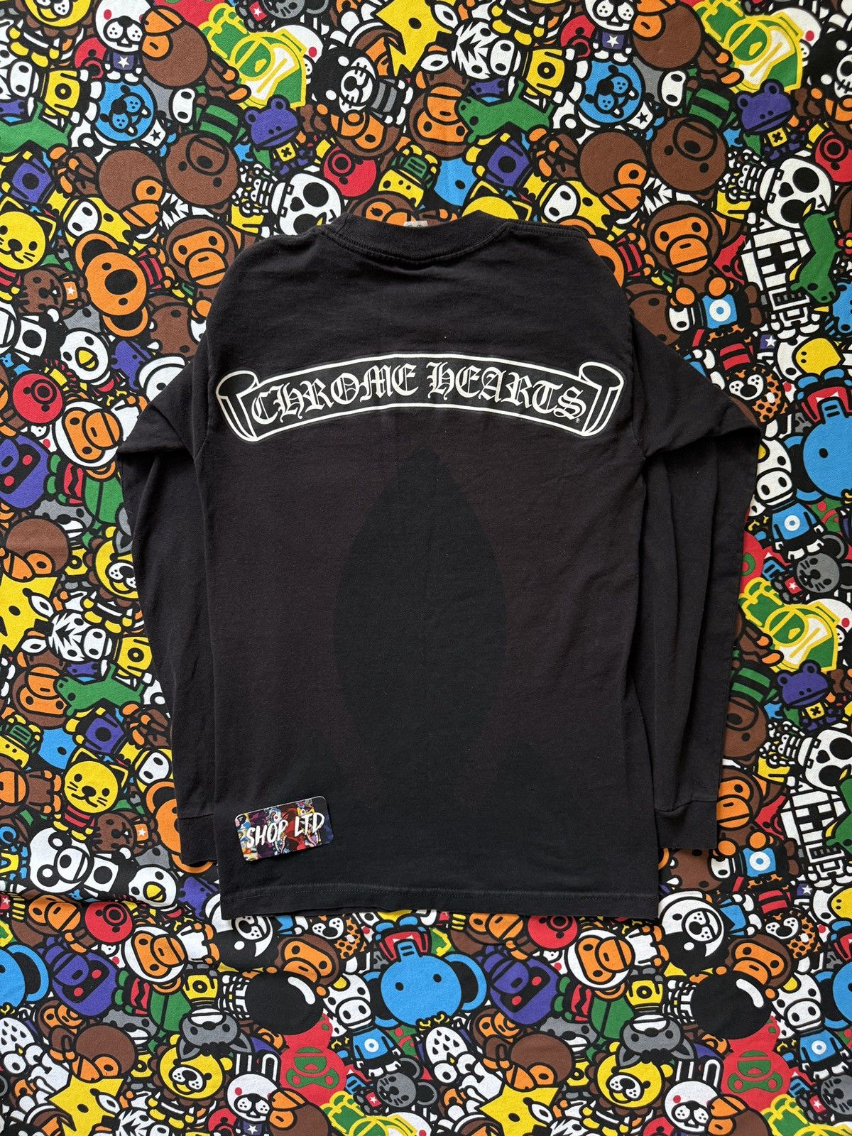 Chrome Hearts Chrome Hearts Black Long Sleeve Script Logo Tee Size US S / EU 44-46 / 1 - 1 Thumbnail