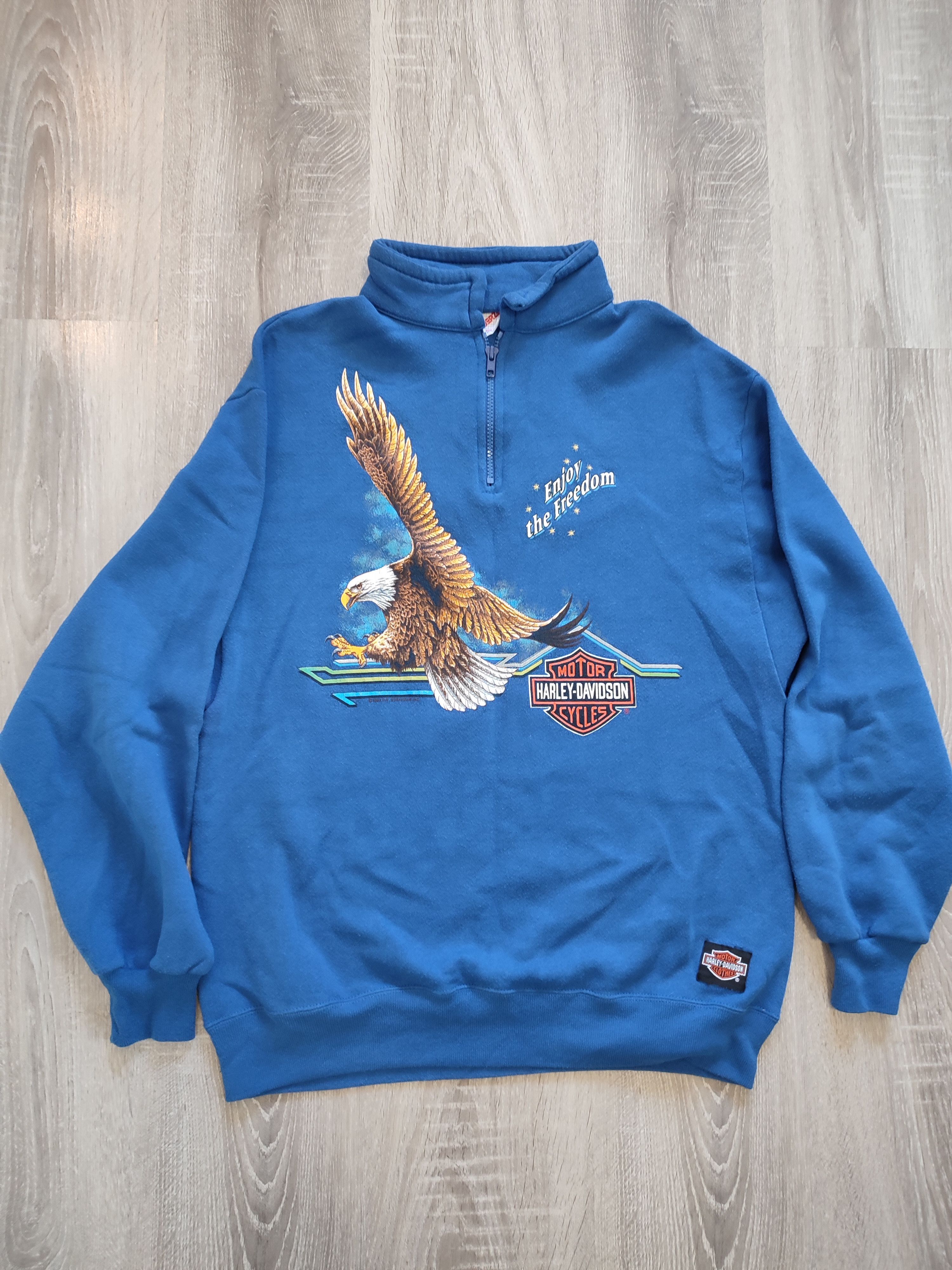 Harley Davidson Vintage HARLEY DAVIDSON PULLOVER ENJOY THE FREEDOM Size XL / US 12-14 / IT 48-50 - 4 Thumbnail