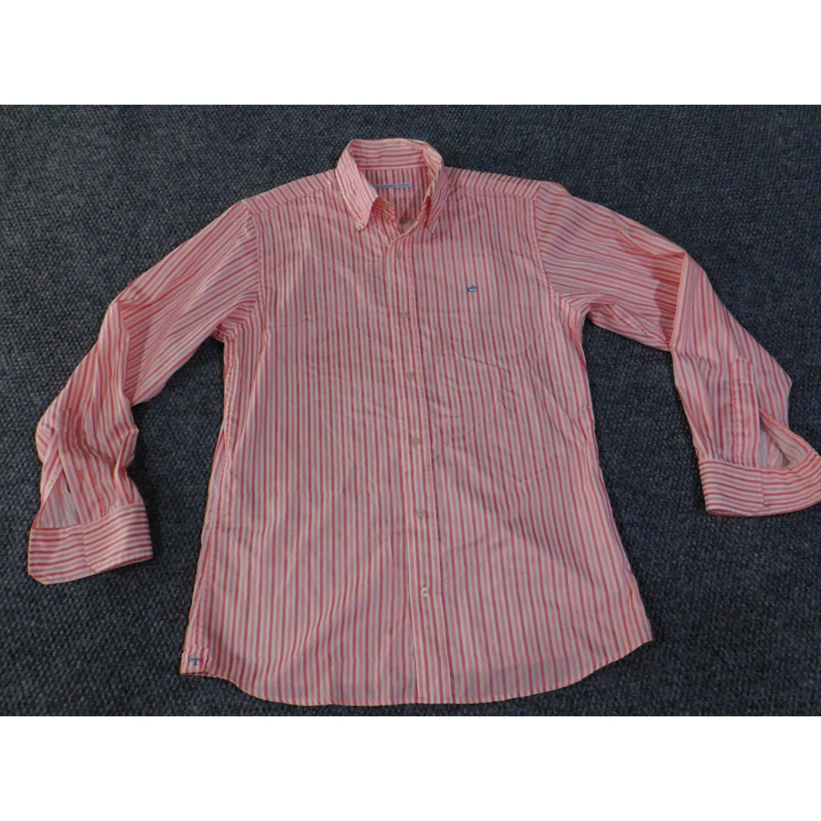 Southern Tide Southern Tide Shirt Mens Small Pink Striped Button Front Stretch Casual Button-Up Size US S / EU 44-46 / 1 - 3 Thumbnail