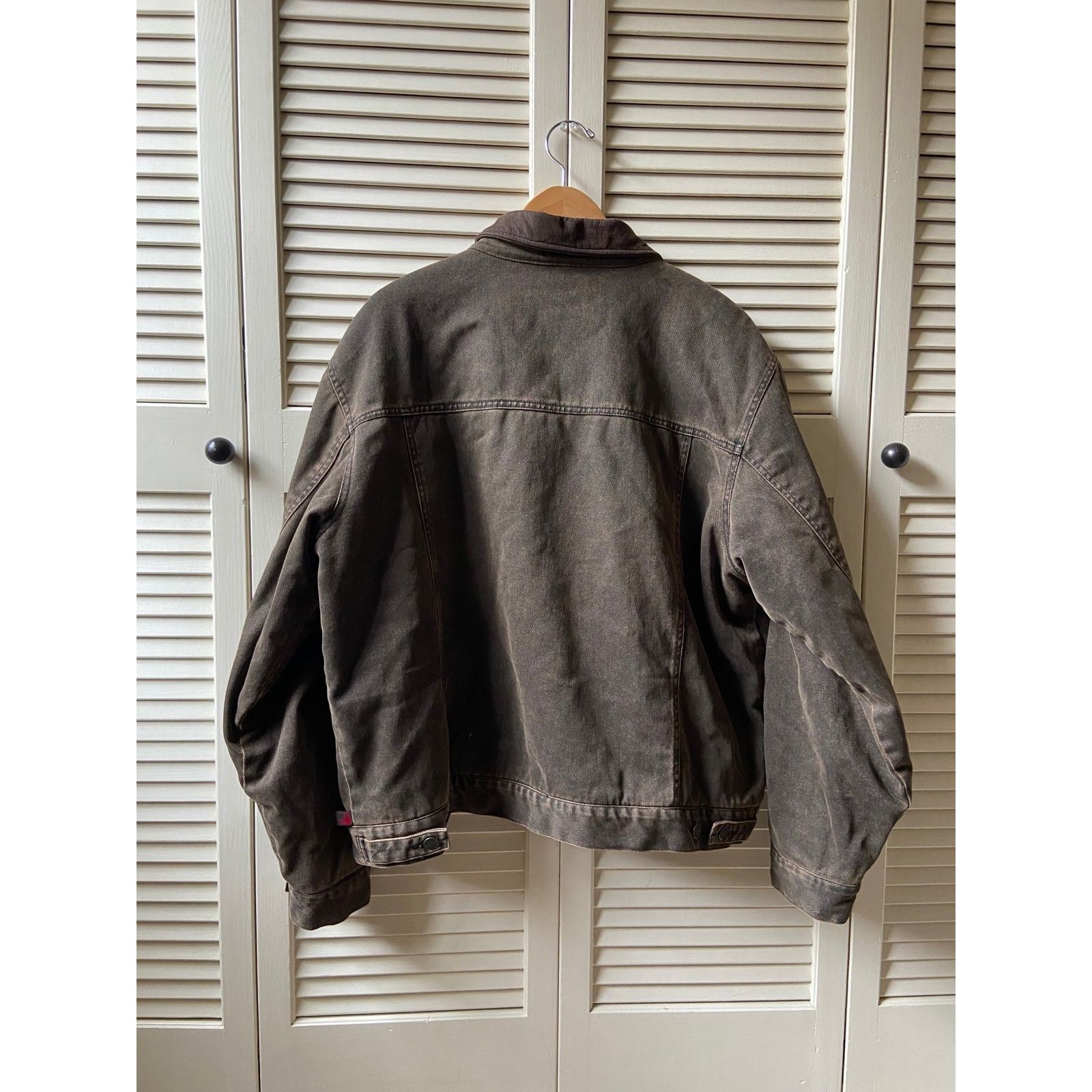 Vintage × Woolrich Woolen Mills Vintage Woolrich Fleece Blanket Lined Brown Work Jacket XL Size US XL / EU 56 / 4 - 3 Thumbnail