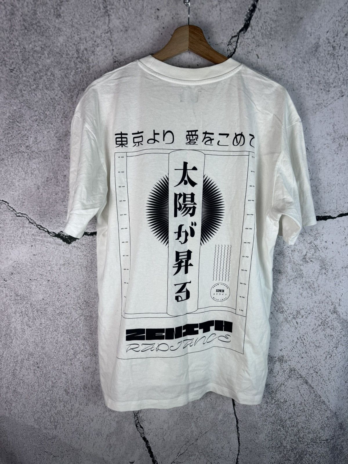 Edwin × Japanese Brand × Vintage Vintage Edwin Japanese White Tee T Shirt Size US M / EU 48-50 / 2 - 1 Thumbnail
