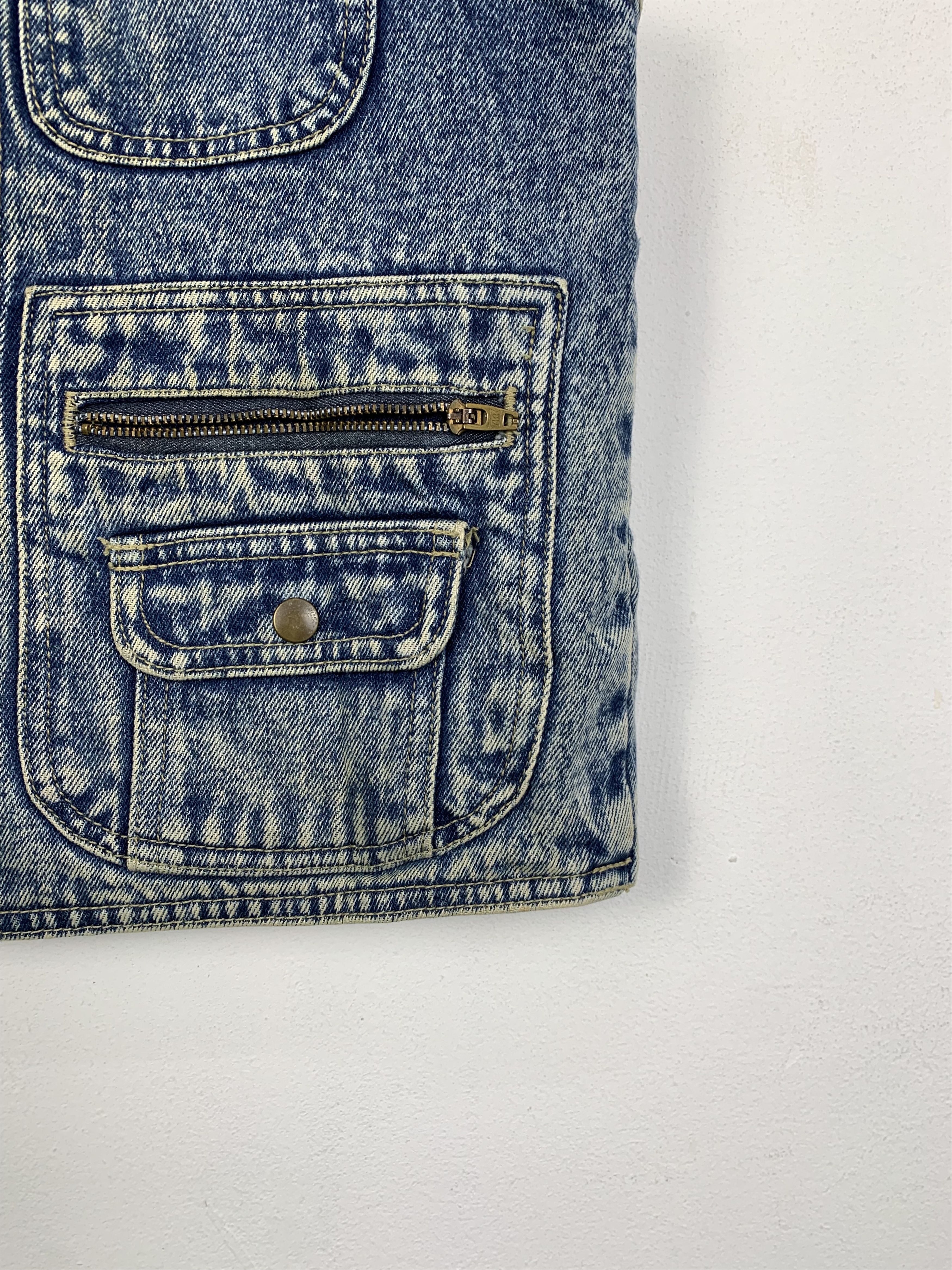 Vintage Vintage Blue Chaser Mulripocket Denim Vest J1486 Size US M / EU 48-50 / 2 - 9 Thumbnail