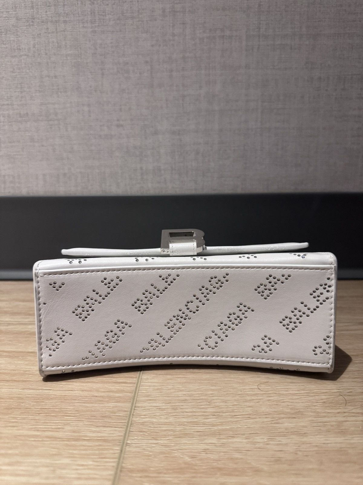 Balenciaga Balenciaga Handbag Hourglass Leather Rhinestone Size ONE SIZE - 3 Thumbnail