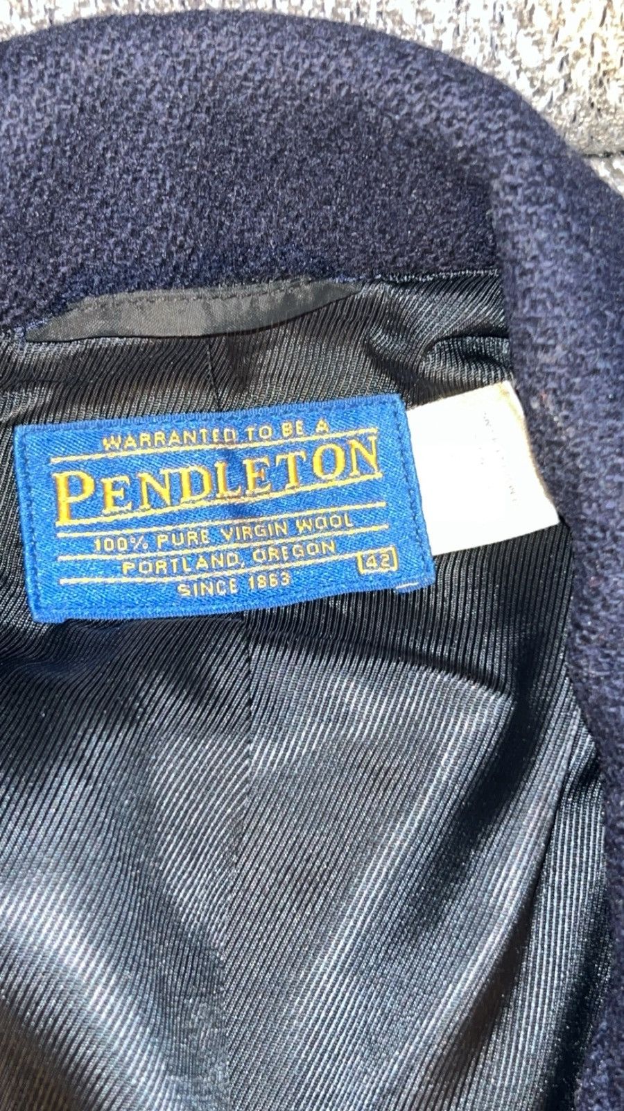 Pendleton 1950’s Vintage Pendleton Navy blue overcoat Size US L / EU 52-54 / 3 - 4 Thumbnail