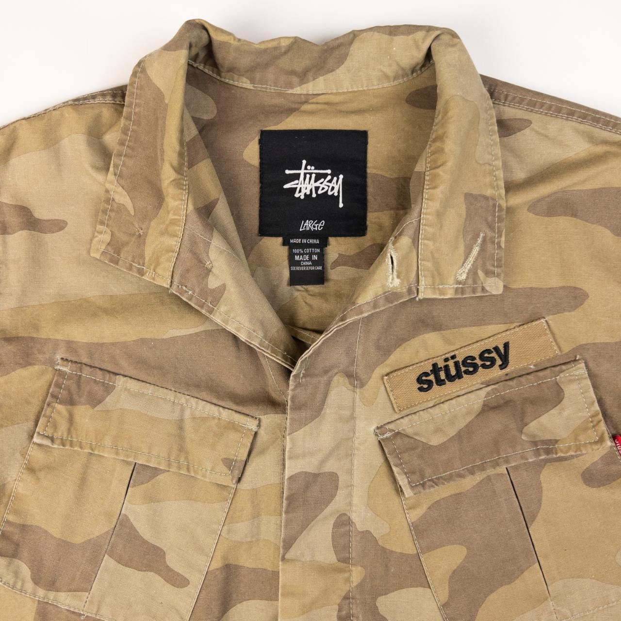 Stussy Vintage Stussy Camo Button Up Jacket Size L Size US L / EU 52-54 / 3 - 3 Thumbnail