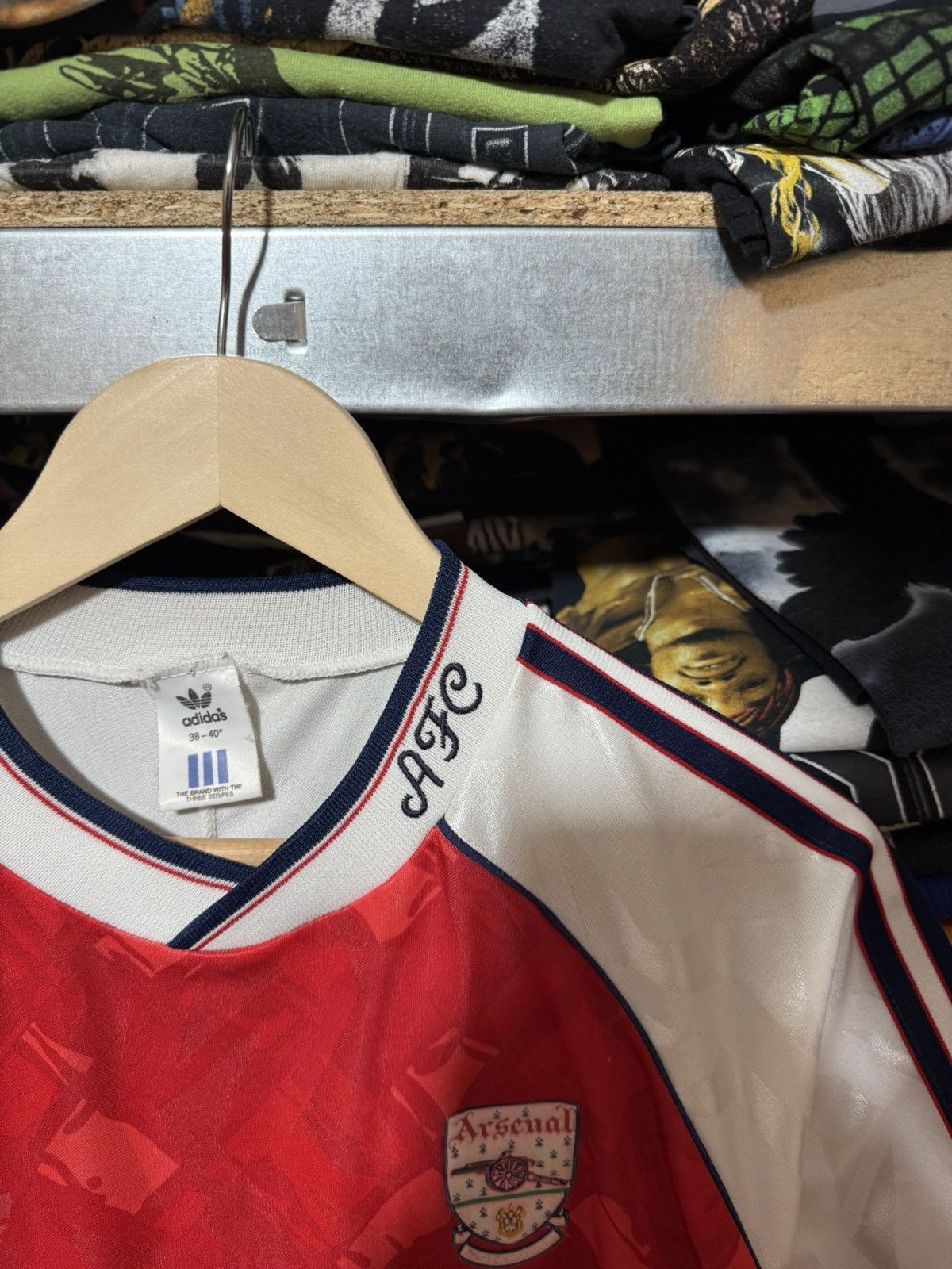 Adidas Vintage Adidas Arsenal 1990 1991 1992 Home Soccer Jersey Size US L / EU 52-54 / 3 - 7 Thumbnail