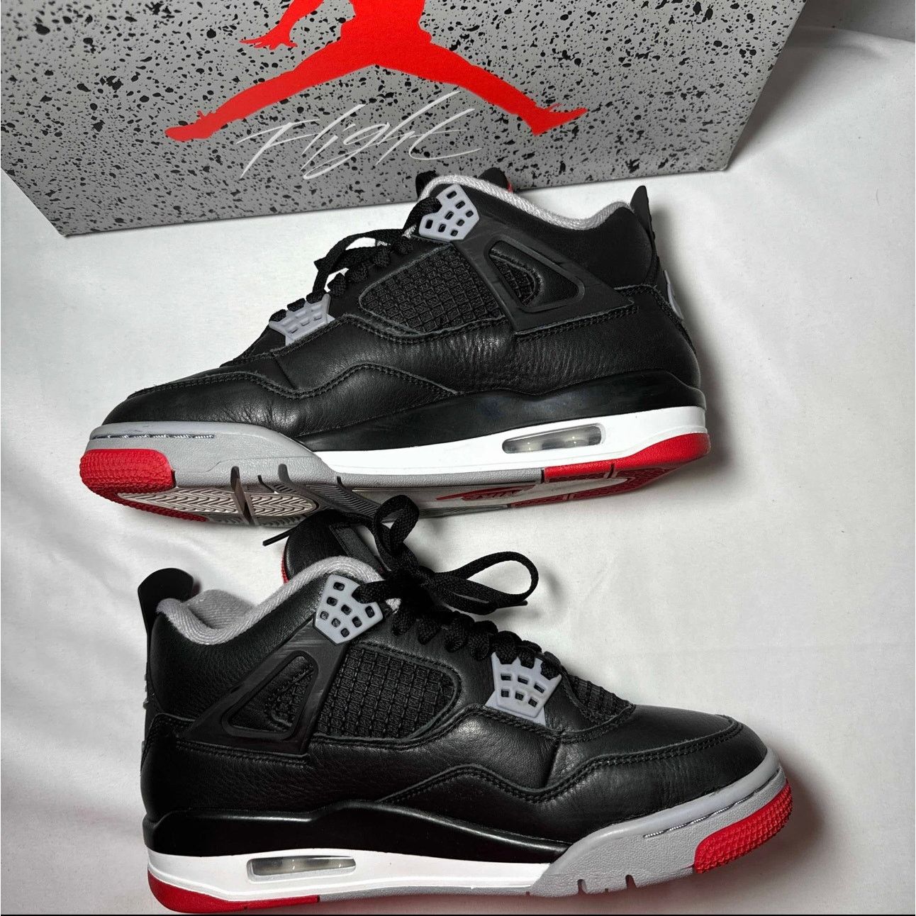 Jordan Brand × Nike Size 7 - Nike Air Jordan 4 Retro Bred Reimagined Men's Shoes Size US 7 / EU 40 - 3 Thumbnail