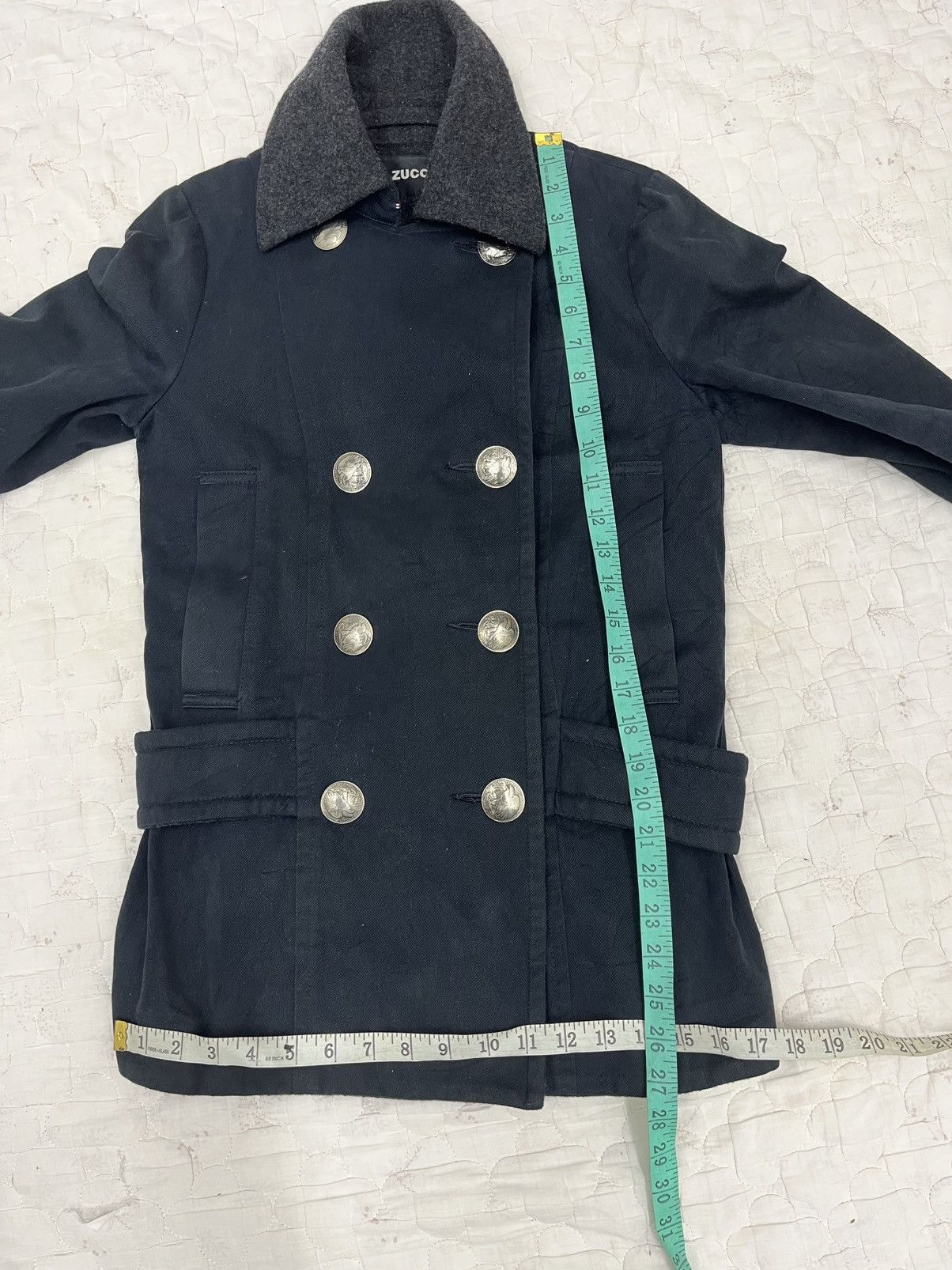 Zucca STEALS🌟🌟🌟ZUCCA DOUBLE BREASTED PEACOAT Size S / US 4 / IT 40 - 13 Thumbnail