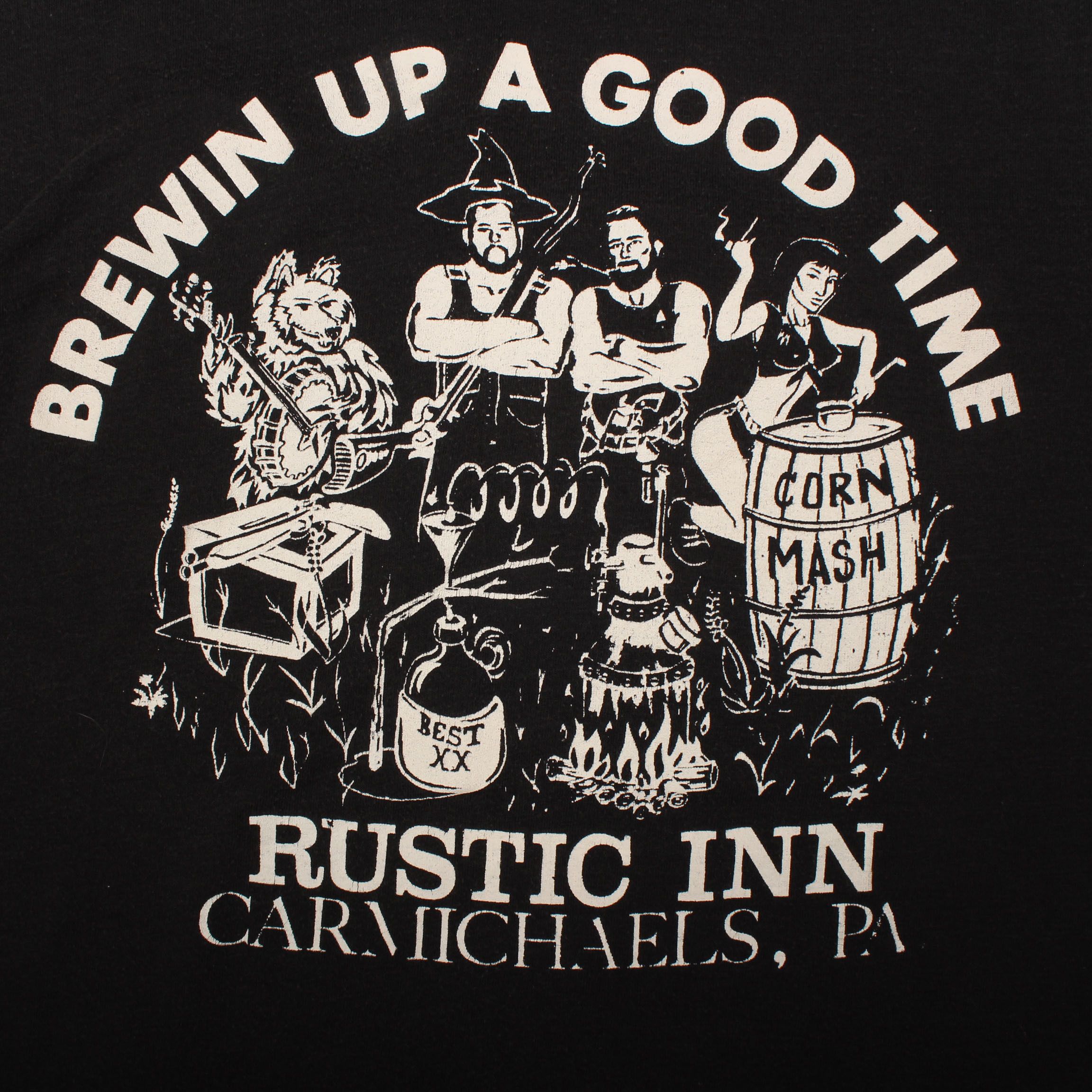 Vintage 80s T Shirt Brewin Up A Good Time Screen Stars USA Size US XL / EU 56 / 4 - 3 Thumbnail