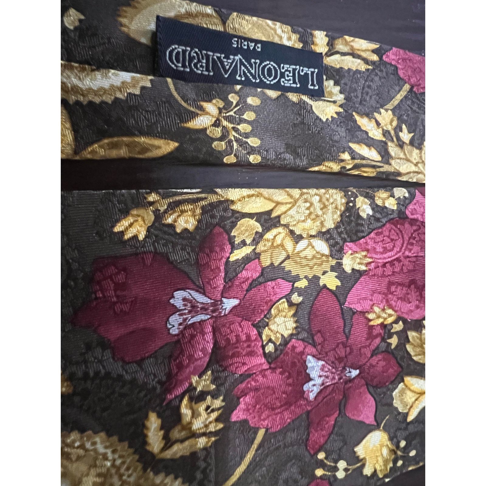 Leonard Paris Vintage Leonard Paris Silk Tie | Men's Designer Tie Size ONE SIZE - 3 Thumbnail