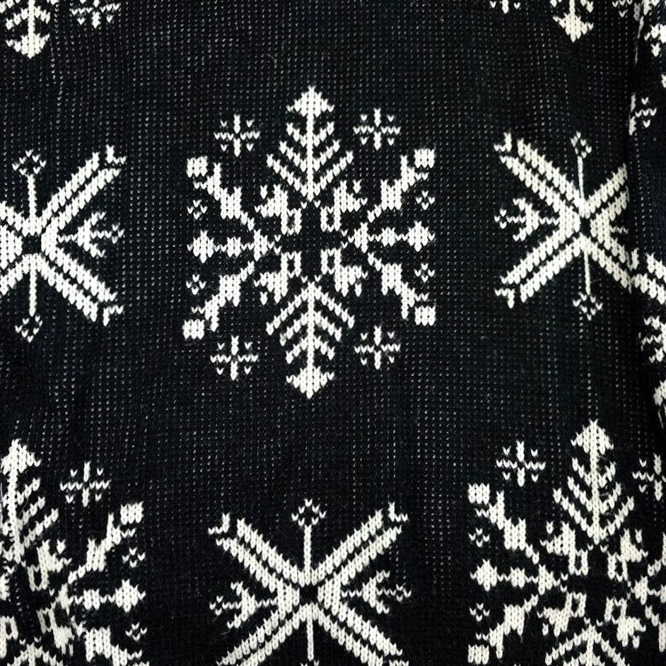 Vintage VINTAGE Ricki Sweater Womens Size L Black White Holiday USA Crew Neck Long Sleeve Pullover Knit Fair Isle 80s 90s Christmas Size L / US 10 / IT 46 - 3 Thumbnail