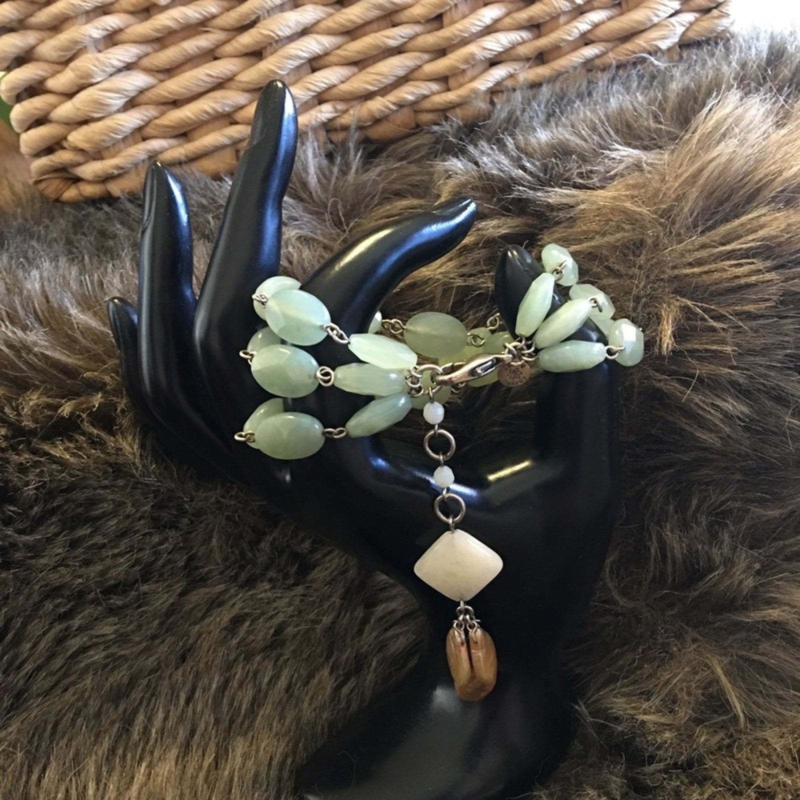 Jewelry David Aubrey 3 strand green aventurine bracelet Size ONE SIZE - 2 Thumbnail