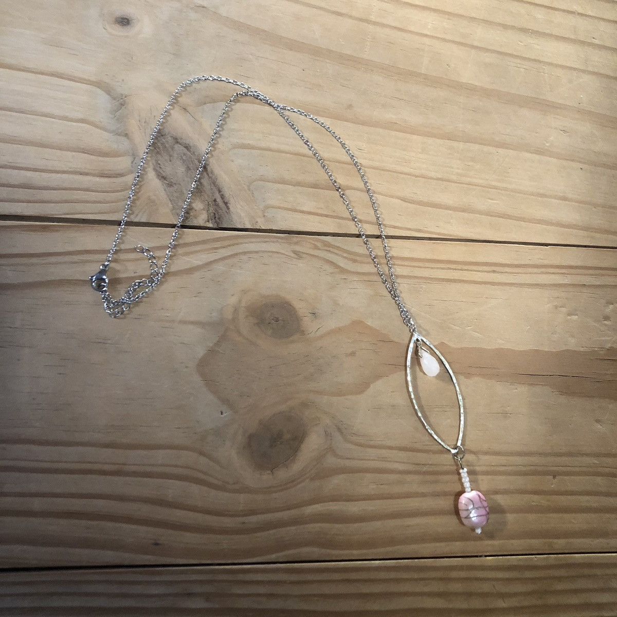 Handmade Handcrafted elegant rose quartz rhodonite pendant necklace Size ONE SIZE - 6 Thumbnail
