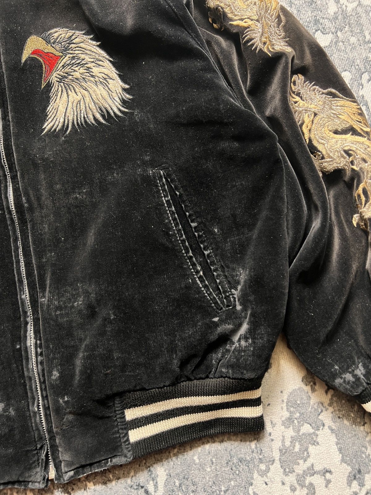 Dulcamara Japan Vtg Velvet Sukajan Japan Yokosuka Souvenir Jacket Size US XL / EU 56 / 4 - 6 Thumbnail